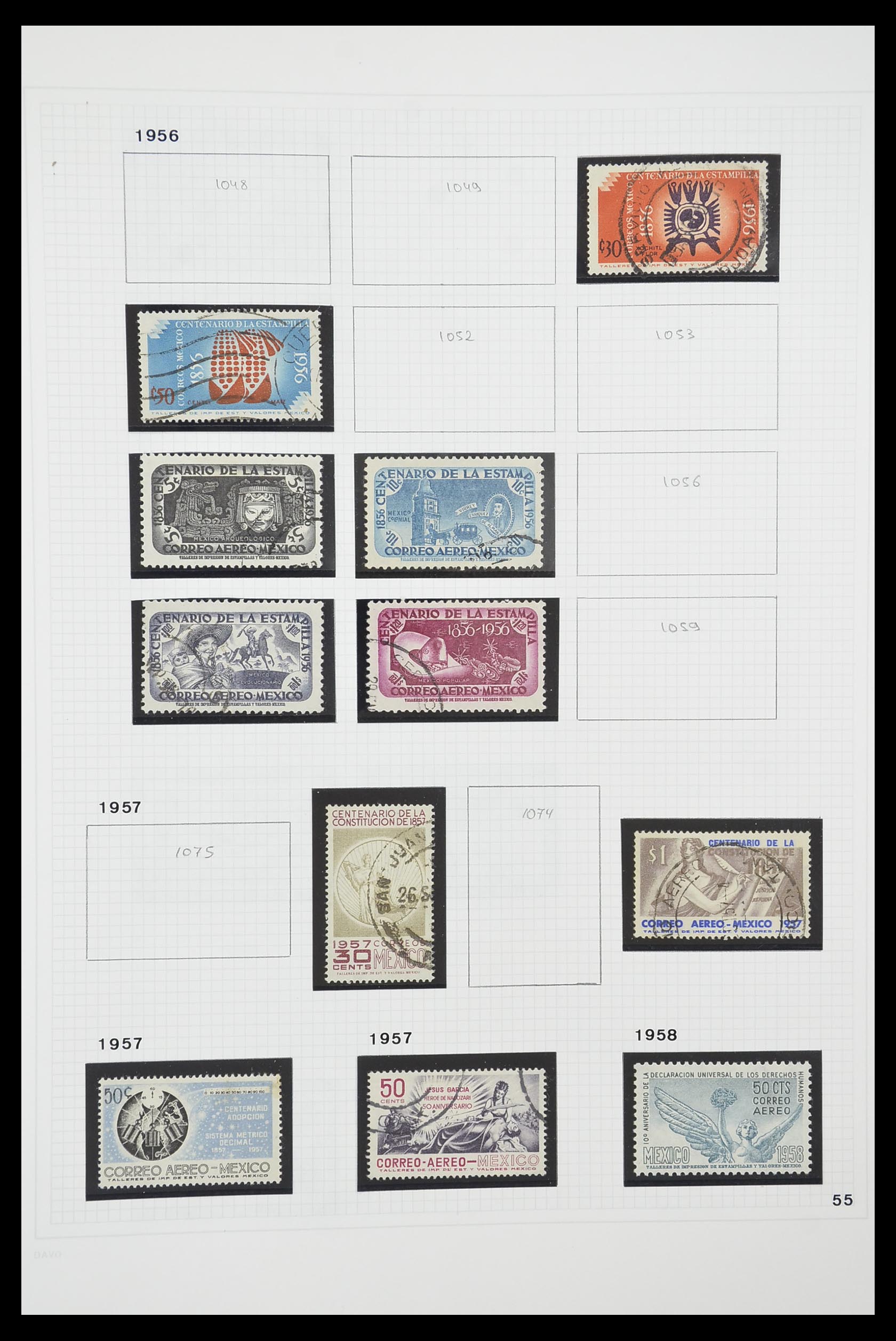 33922 035 - Postzegelverzameling 33922 Mexico 1856-1980.