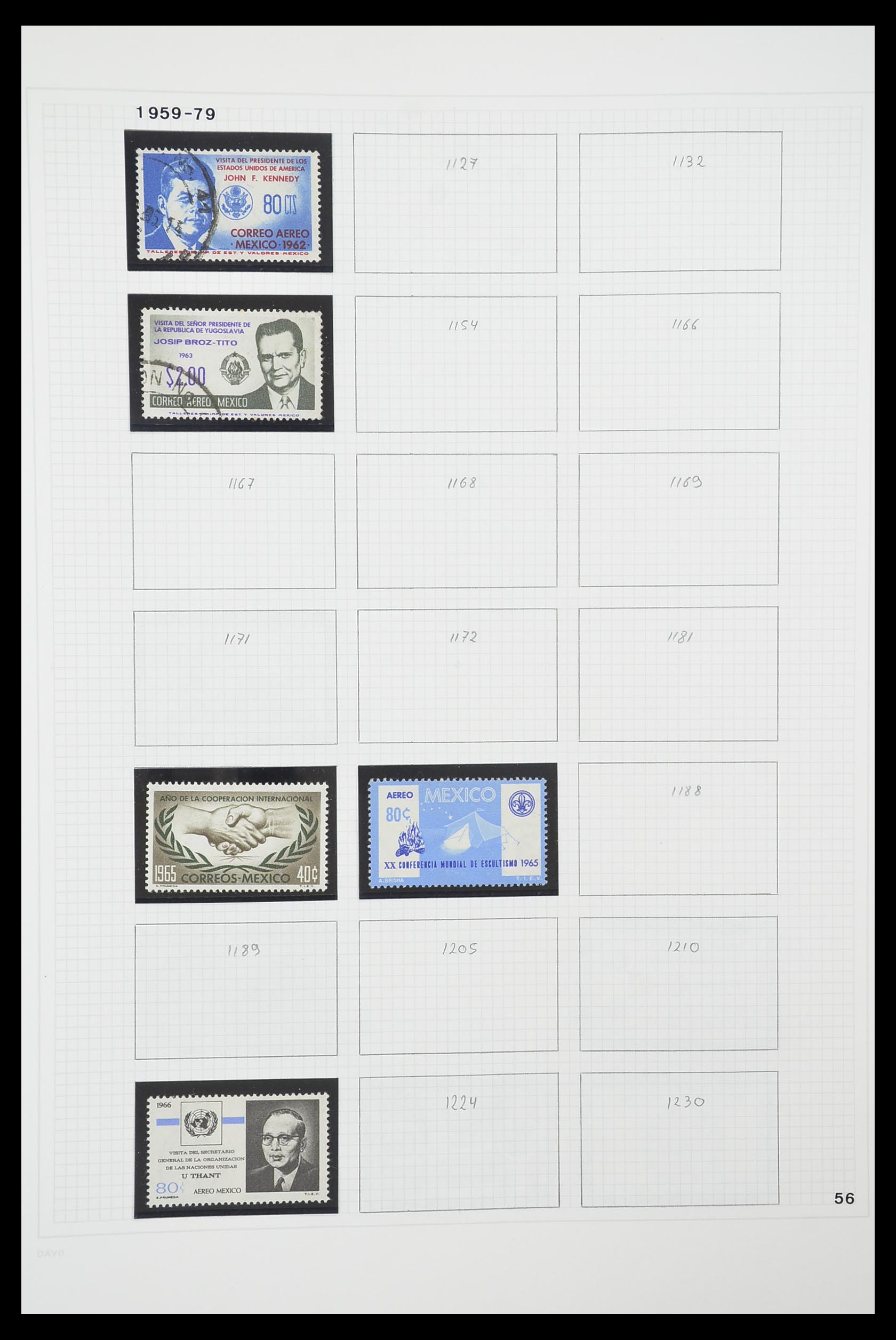 33922 036 - Postzegelverzameling 33922 Mexico 1856-1980.