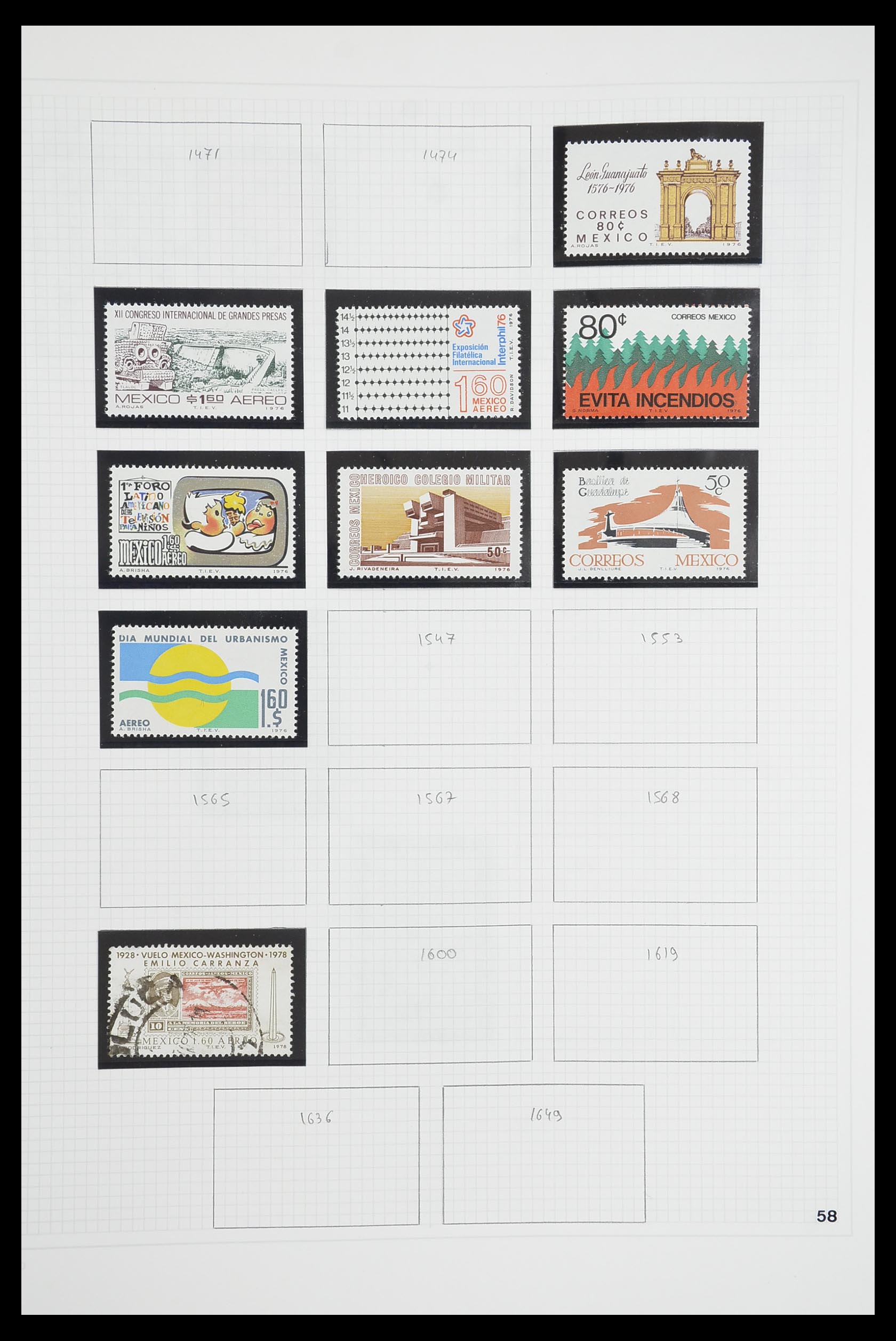 33922 038 - Postzegelverzameling 33922 Mexico 1856-1980.