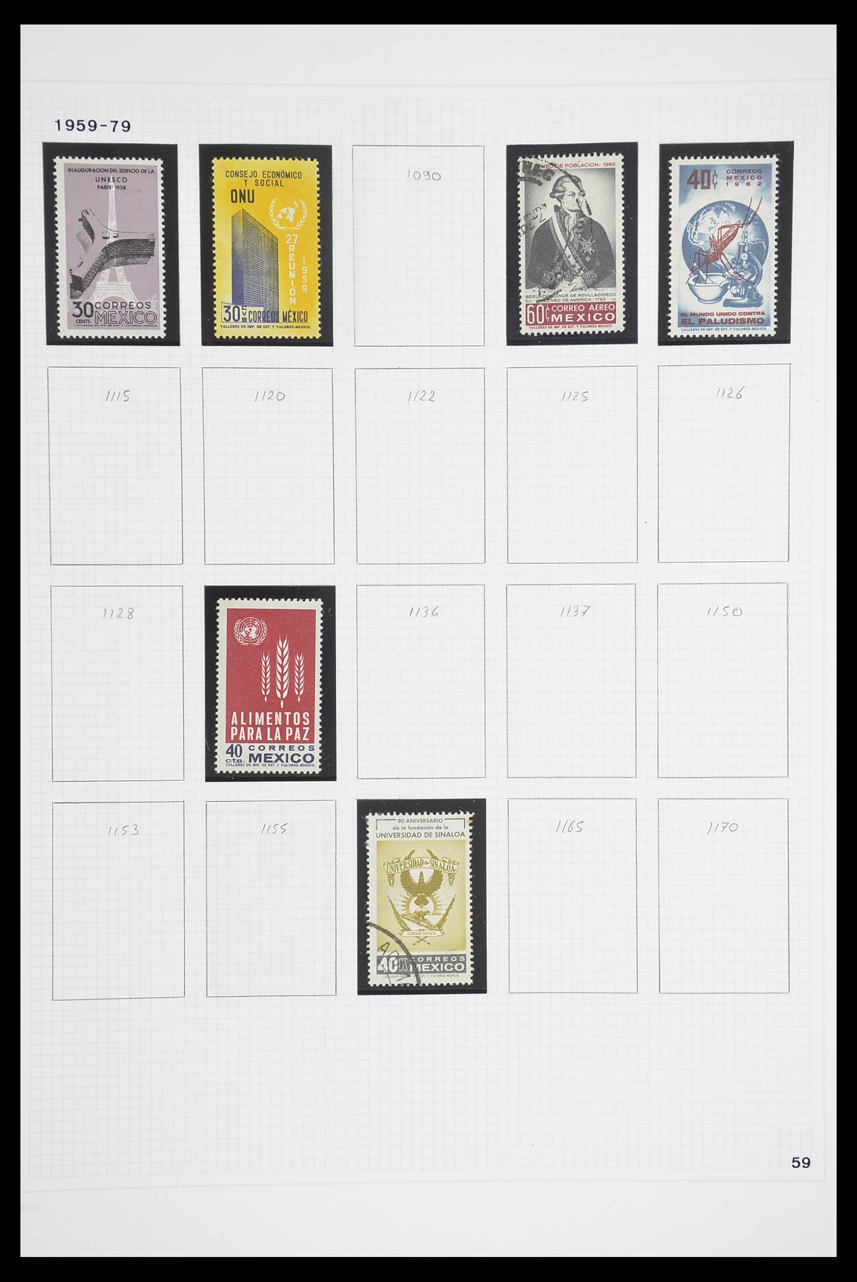 33922 039 - Postzegelverzameling 33922 Mexico 1856-1980.