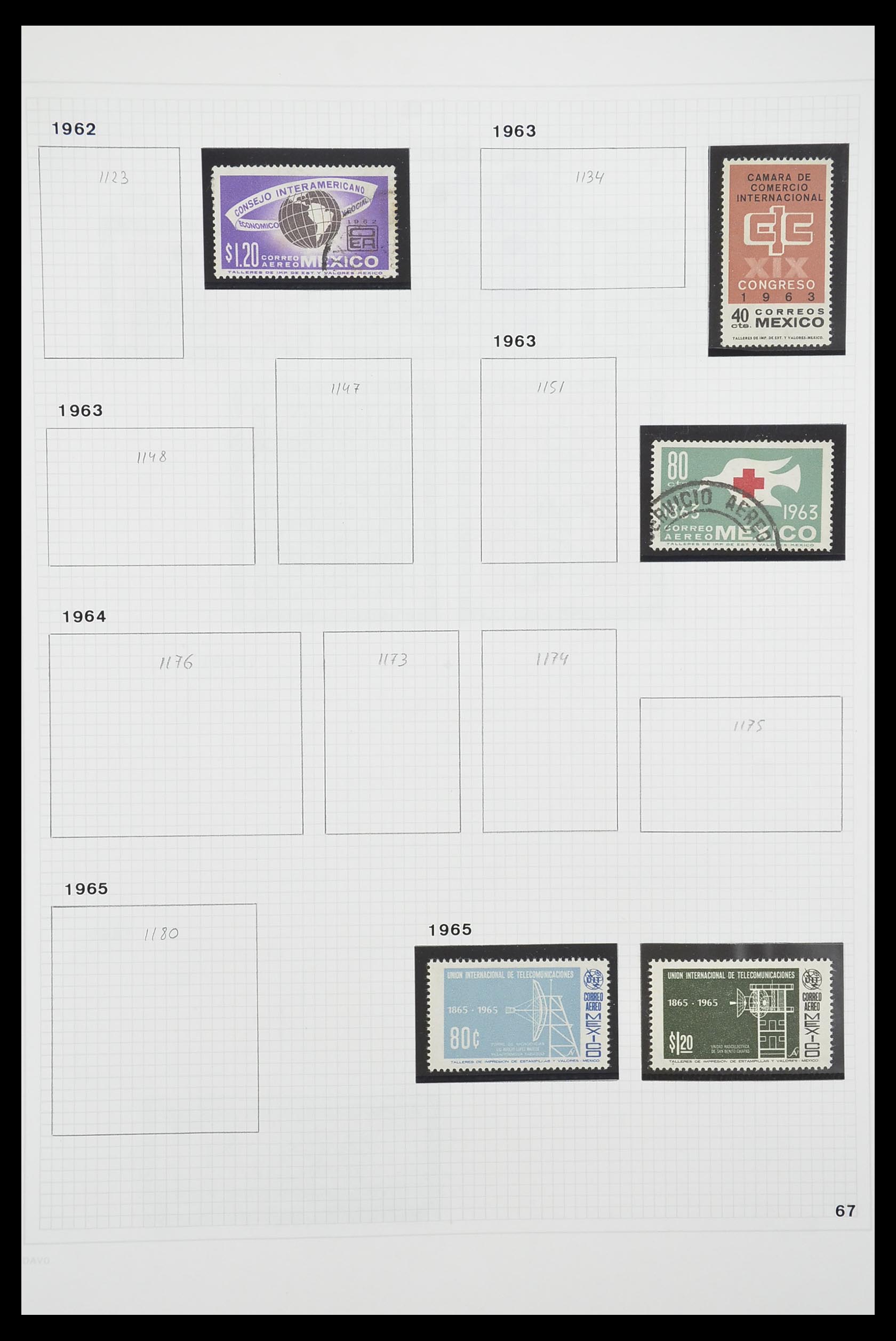 33922 047 - Postzegelverzameling 33922 Mexico 1856-1980.