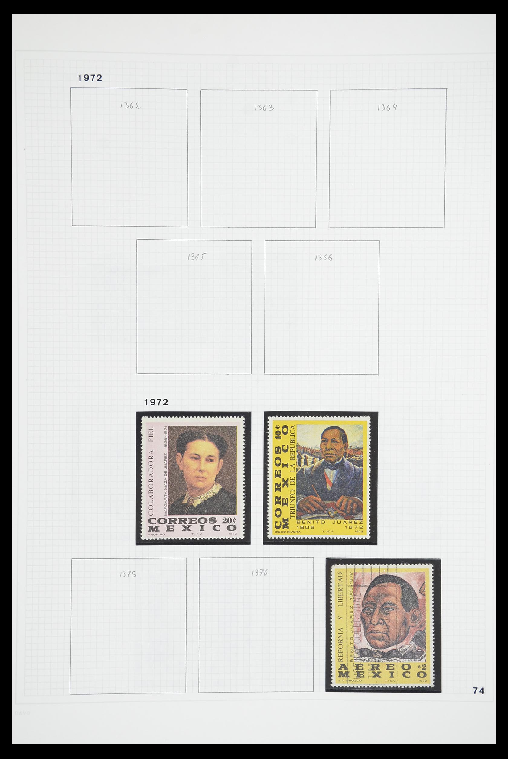 33922 053 - Postzegelverzameling 33922 Mexico 1856-1980.