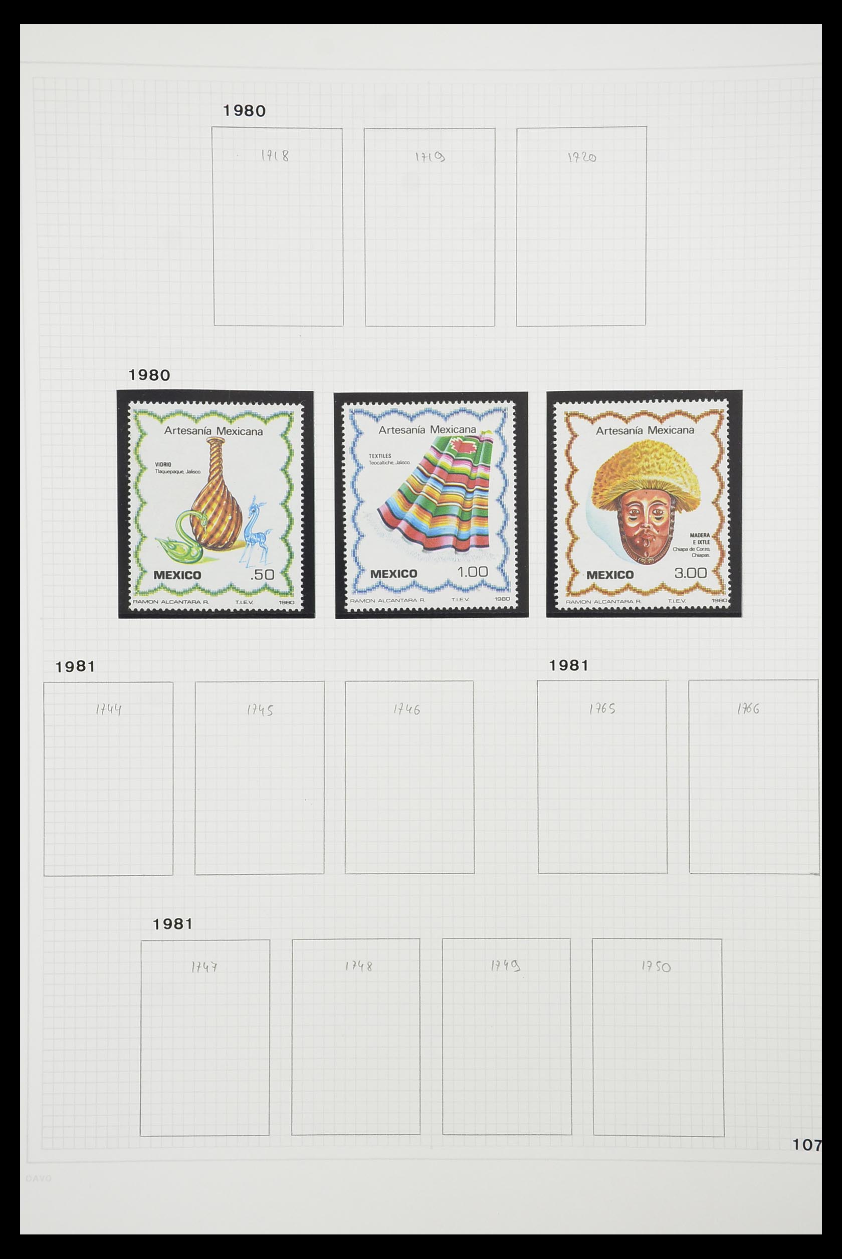 33922 075 - Postzegelverzameling 33922 Mexico 1856-1980.
