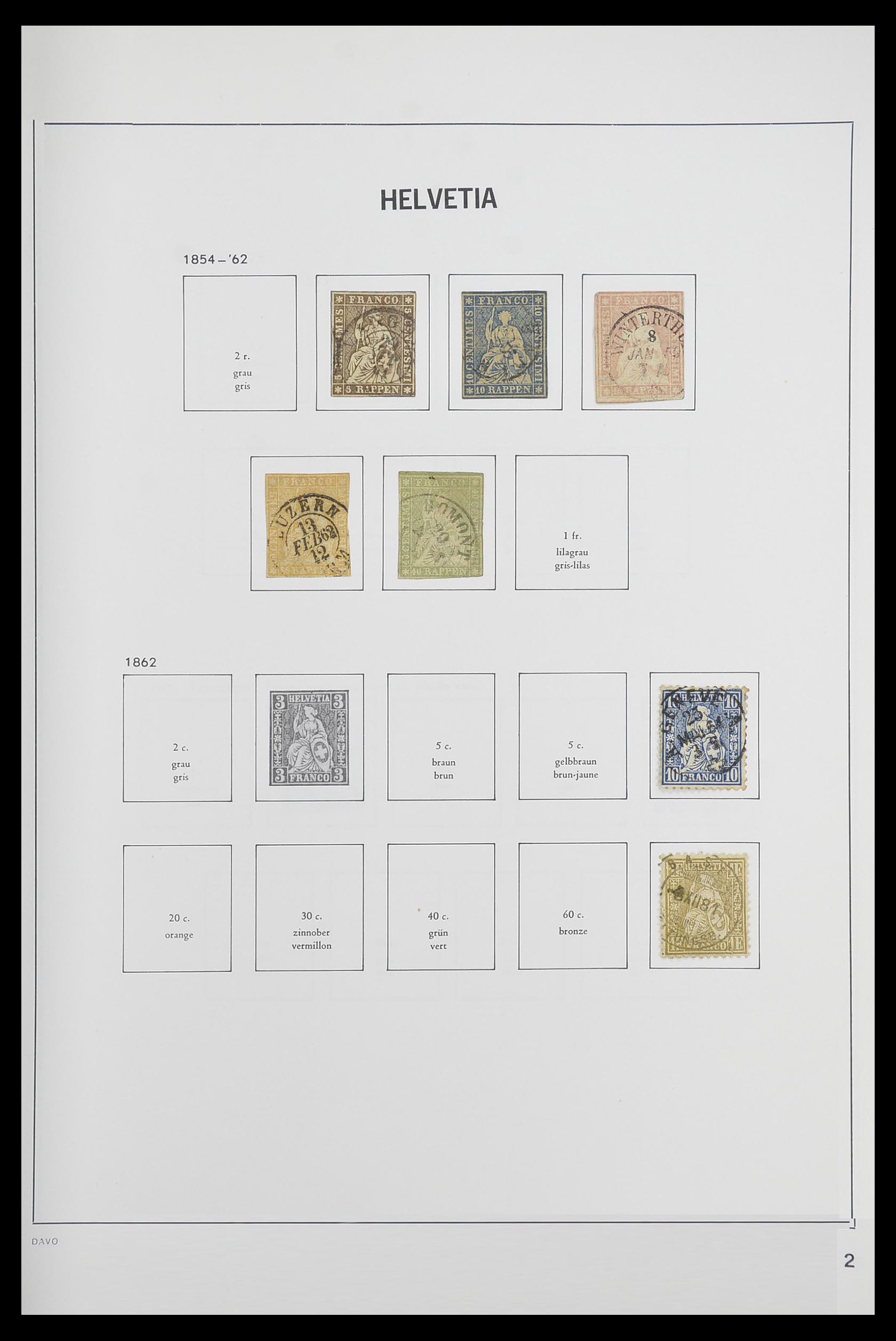33925 001 - Postzegelverzameling 33925 Zwitserland 1854-1991.