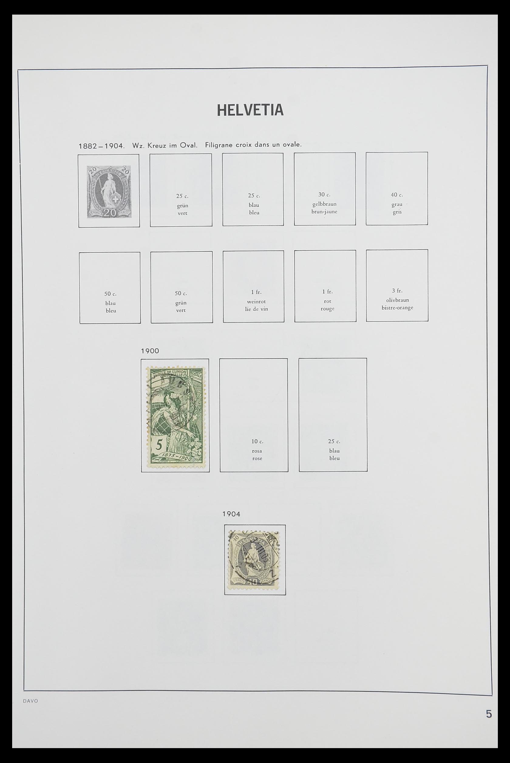 33925 003 - Postzegelverzameling 33925 Zwitserland 1854-1991.