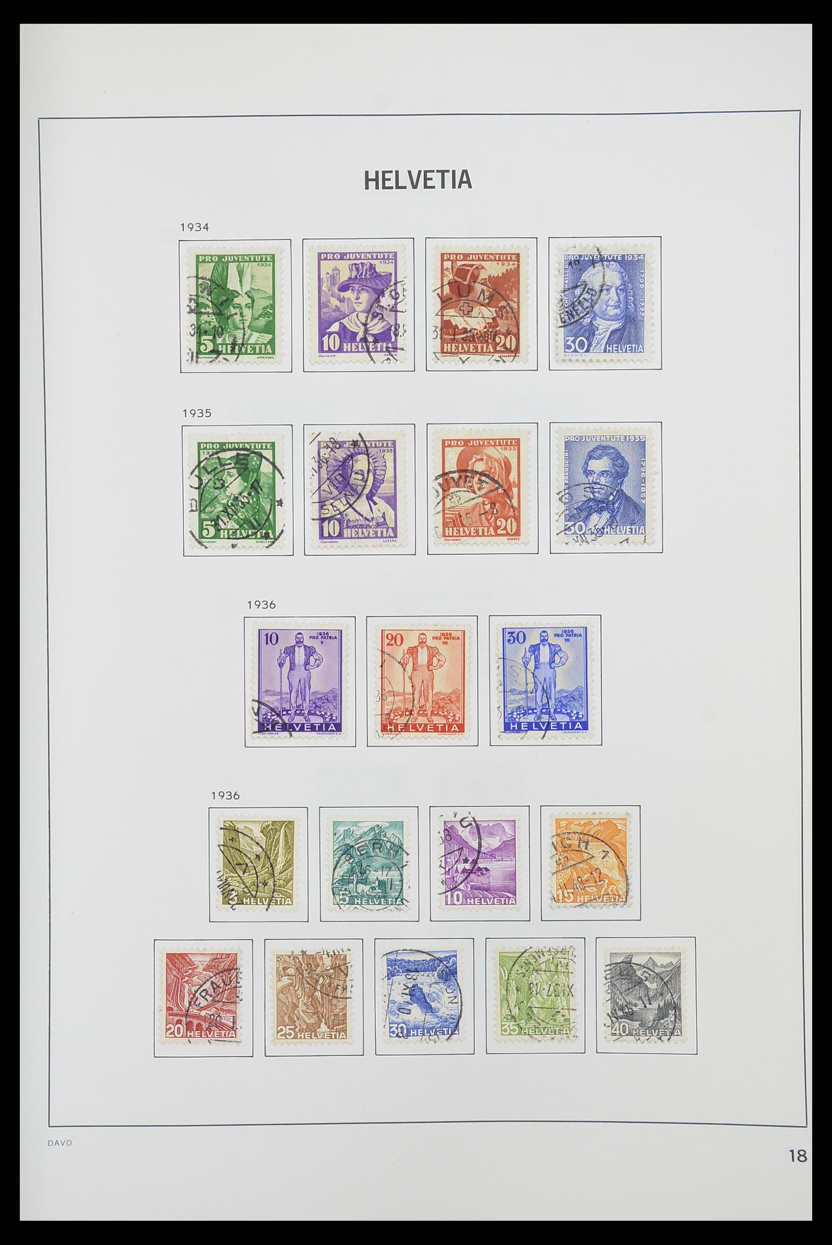 33925 016 - Postzegelverzameling 33925 Zwitserland 1854-1991.