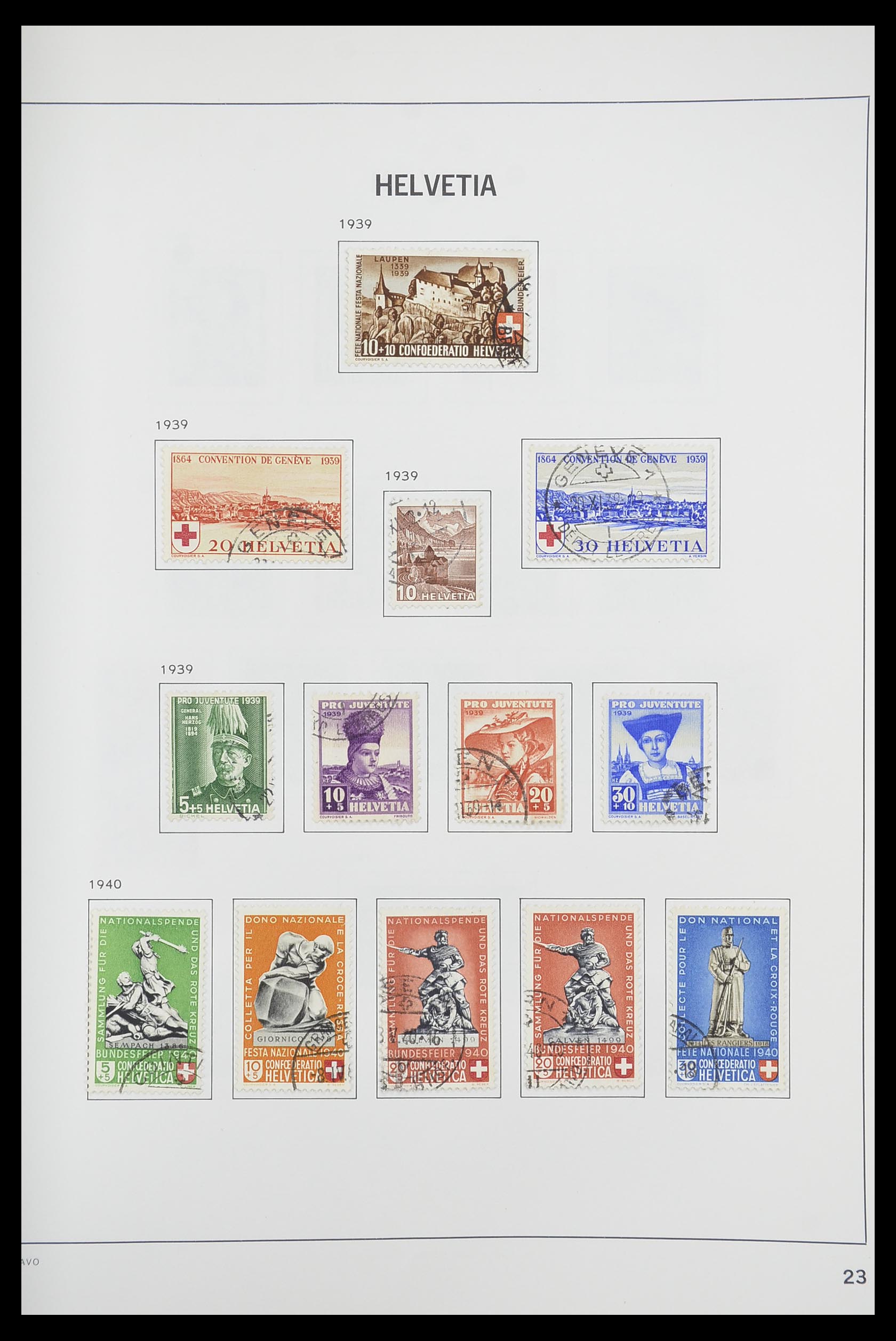 33925 021 - Postzegelverzameling 33925 Zwitserland 1854-1991.