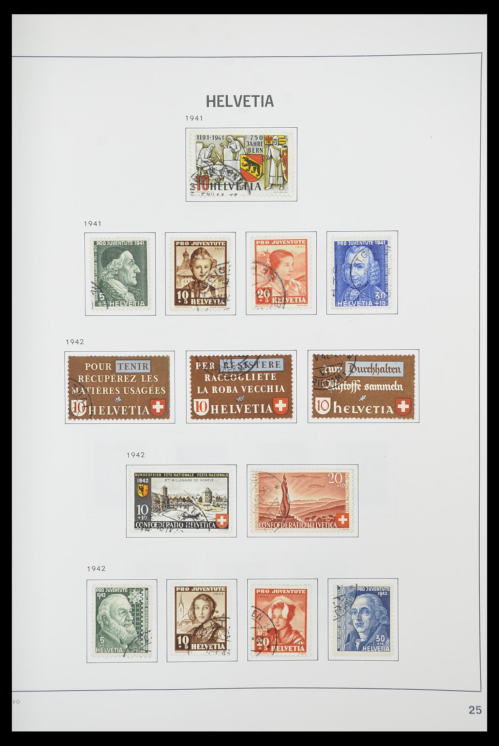 33925 023 - Postzegelverzameling 33925 Zwitserland 1854-1991.