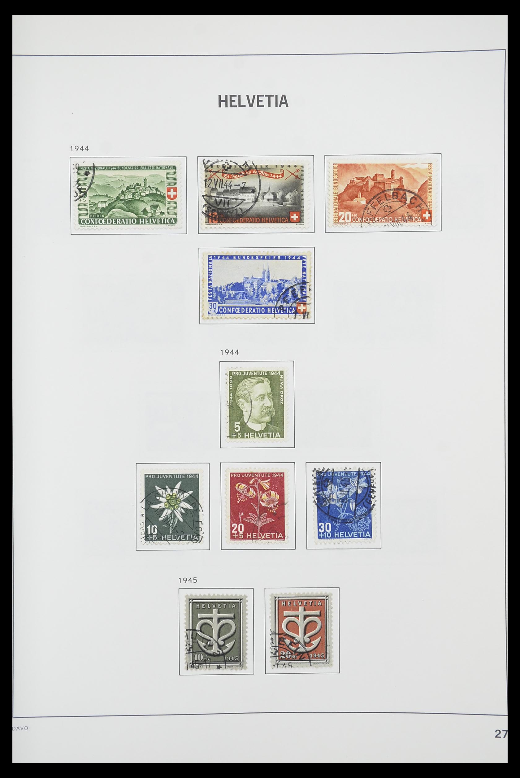 33925 025 - Postzegelverzameling 33925 Zwitserland 1854-1991.