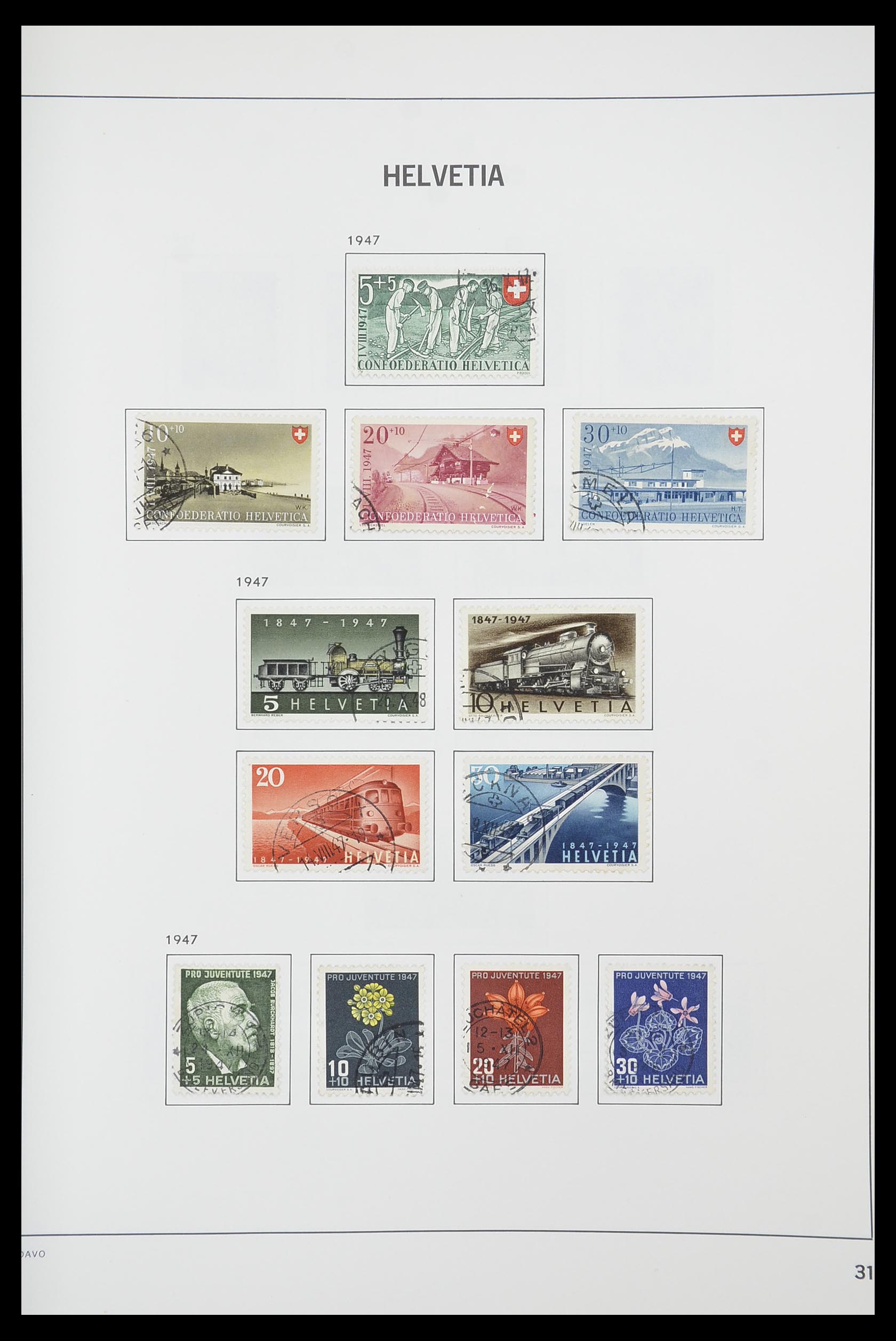 33925 029 - Stamp collection 33925 Switzerland 1854-1991.