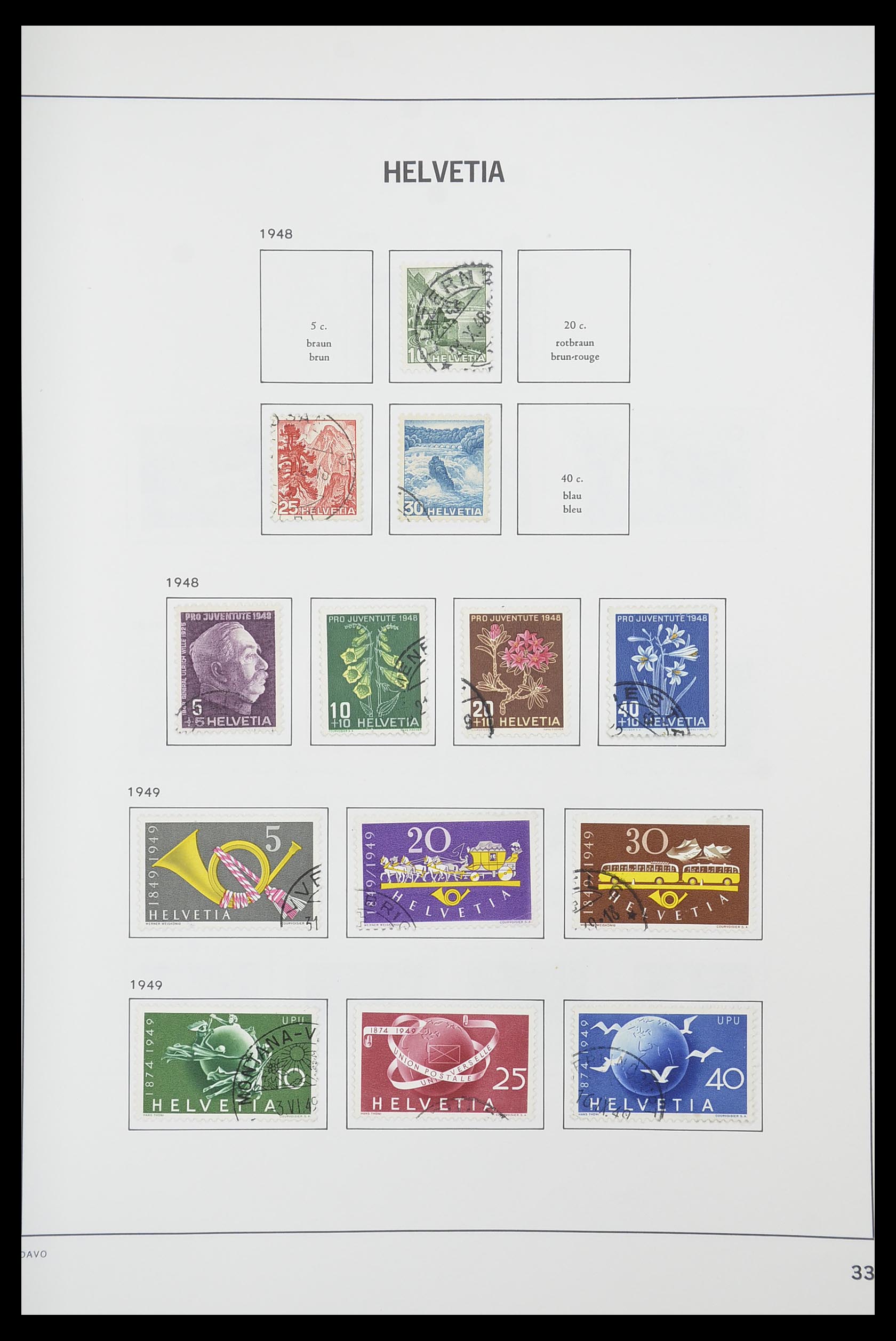 33925 031 - Postzegelverzameling 33925 Zwitserland 1854-1991.