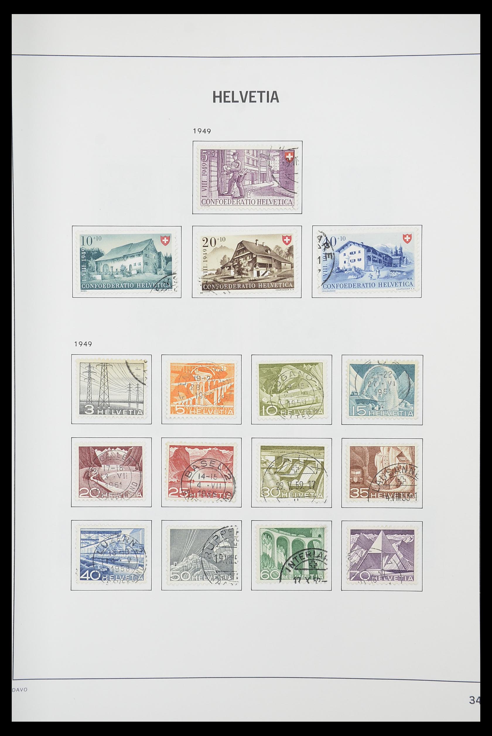 33925 032 - Postzegelverzameling 33925 Zwitserland 1854-1991.