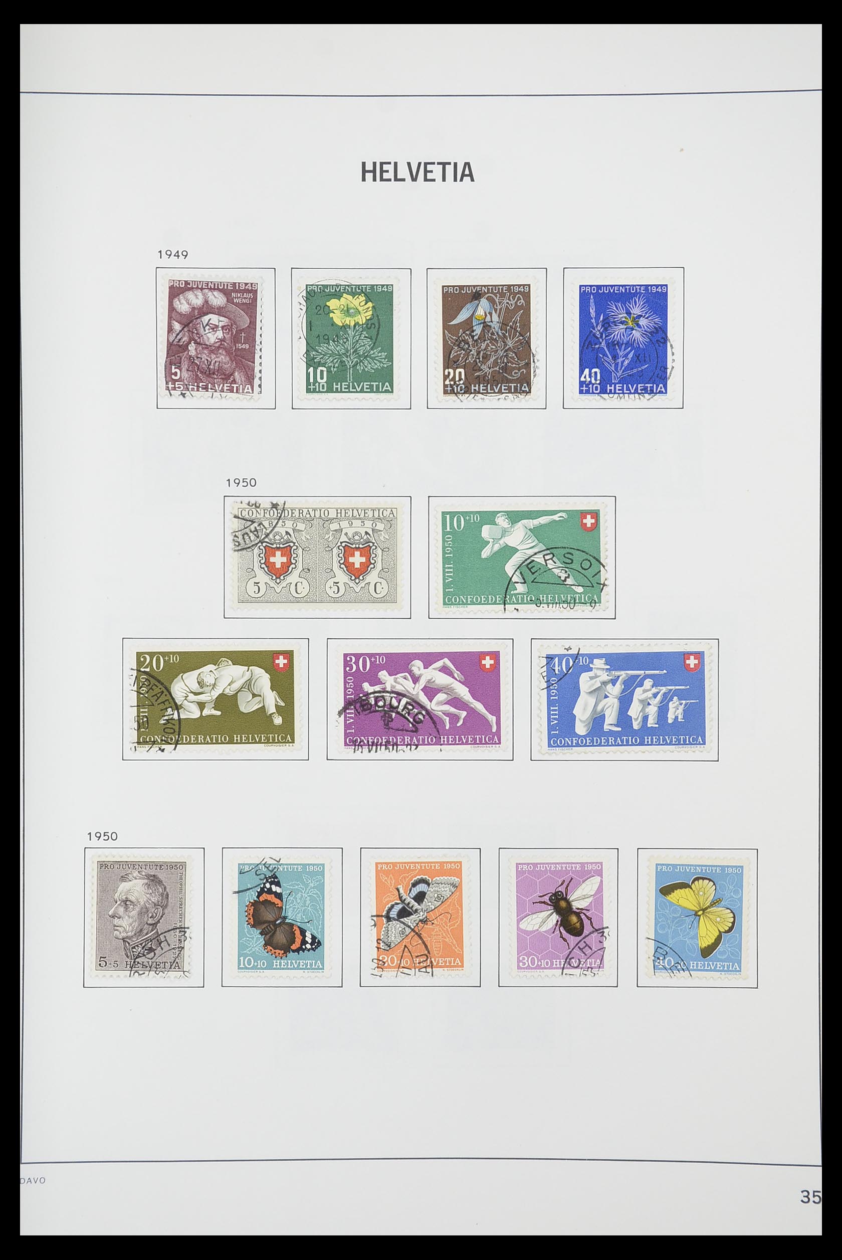 33925 033 - Postzegelverzameling 33925 Zwitserland 1854-1991.