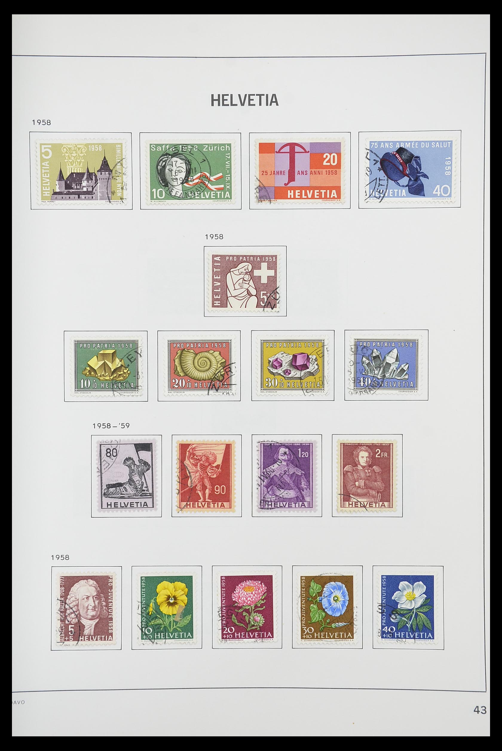 33925 041 - Postzegelverzameling 33925 Zwitserland 1854-1991.