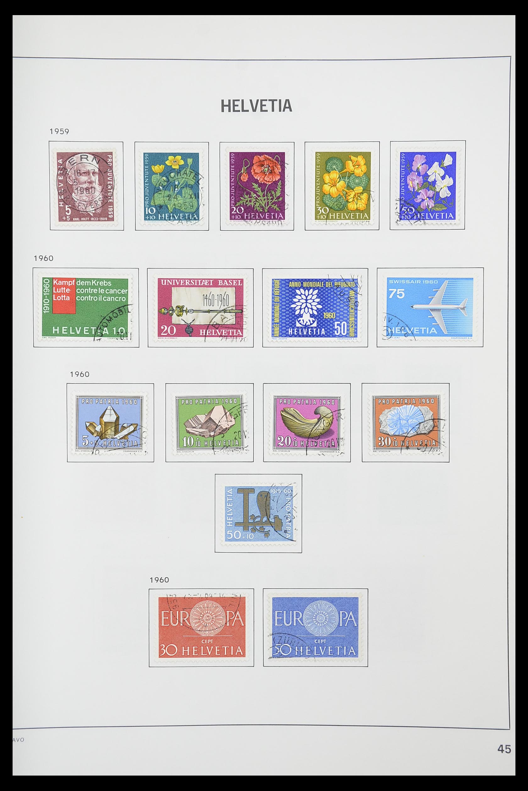 33925 043 - Postzegelverzameling 33925 Zwitserland 1854-1991.