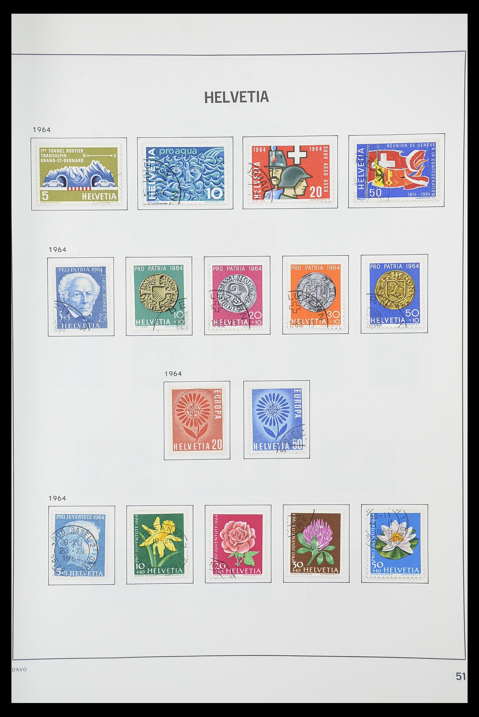 33925 049 - Stamp collection 33925 Switzerland 1854-1991.
