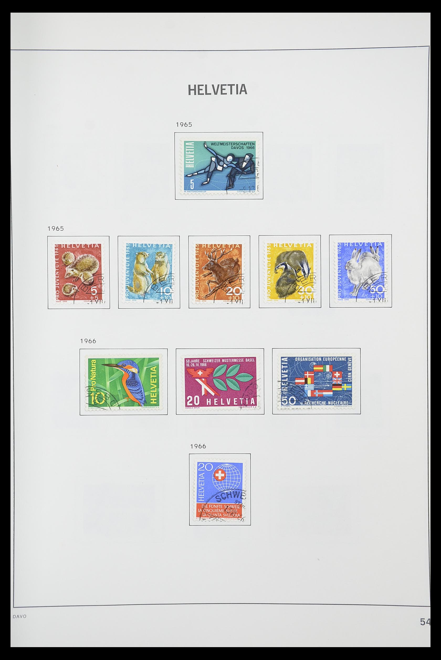 33925 052 - Postzegelverzameling 33925 Zwitserland 1854-1991.