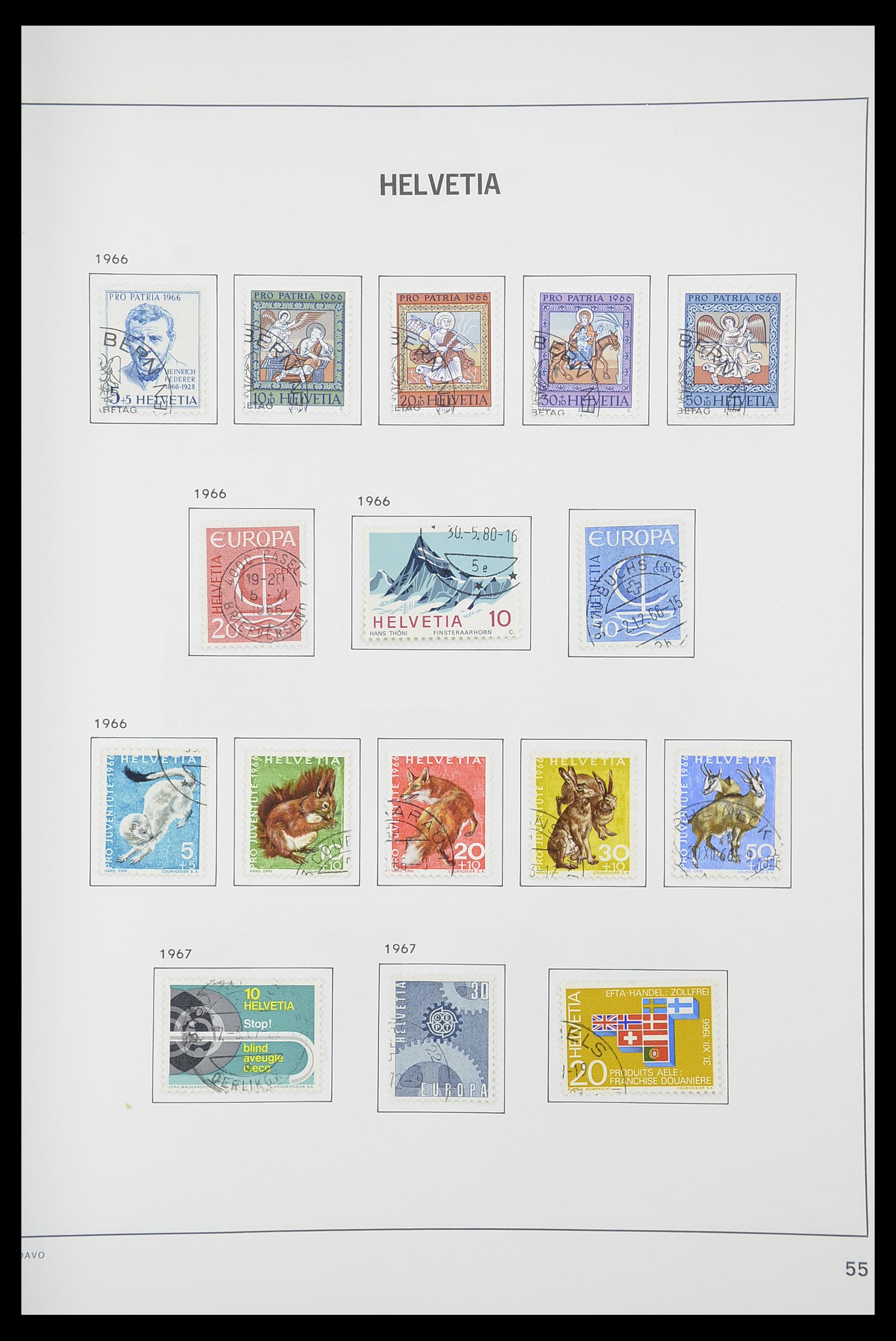33925 053 - Stamp collection 33925 Switzerland 1854-1991.