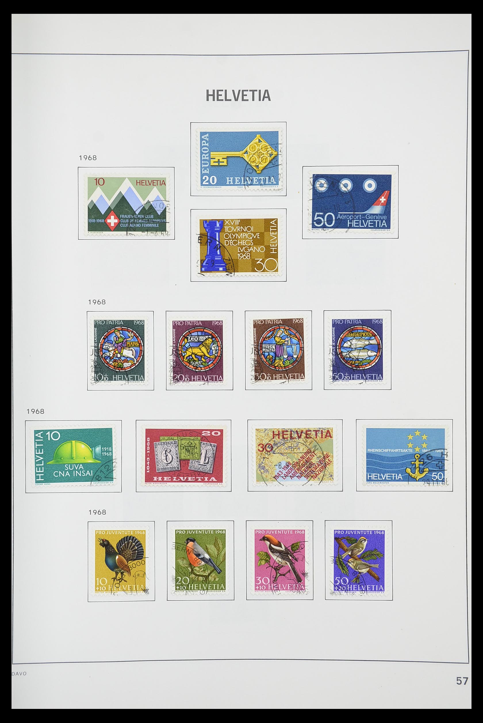 33925 055 - Postzegelverzameling 33925 Zwitserland 1854-1991.