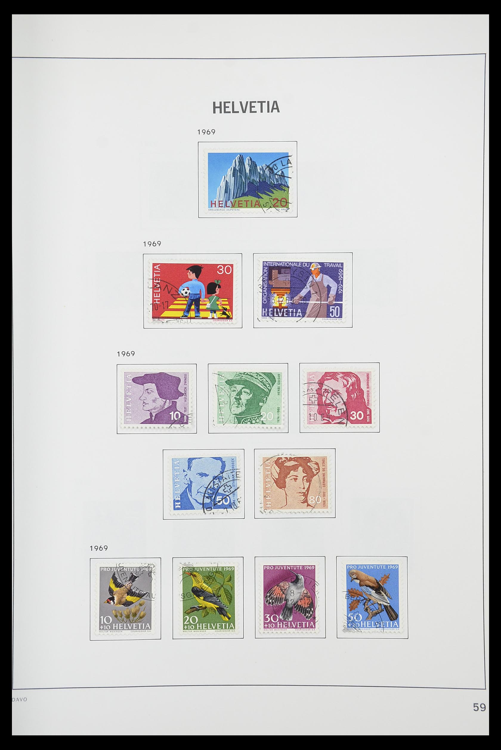 33925 057 - Stamp collection 33925 Switzerland 1854-1991.