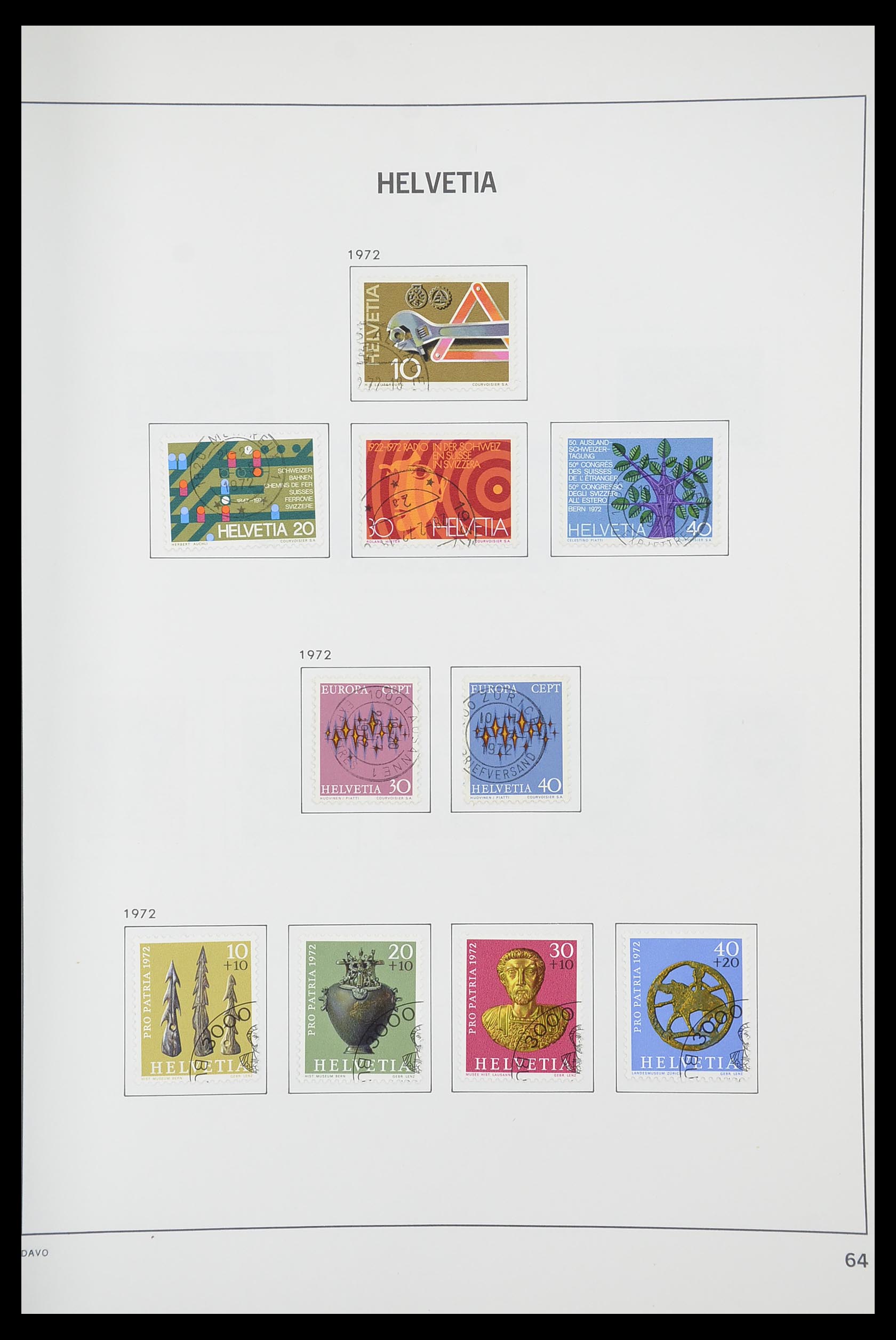33925 062 - Stamp collection 33925 Switzerland 1854-1991.