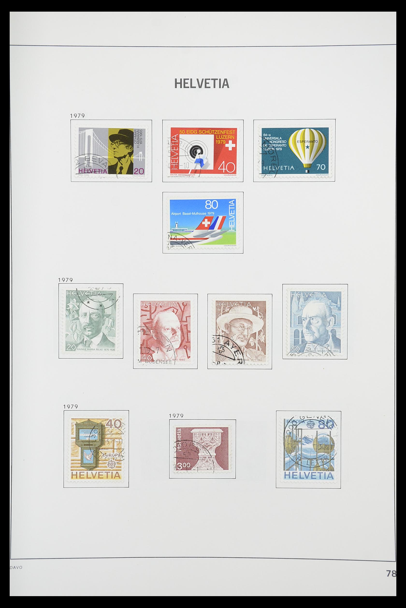 33925 076 - Stamp collection 33925 Switzerland 1854-1991.