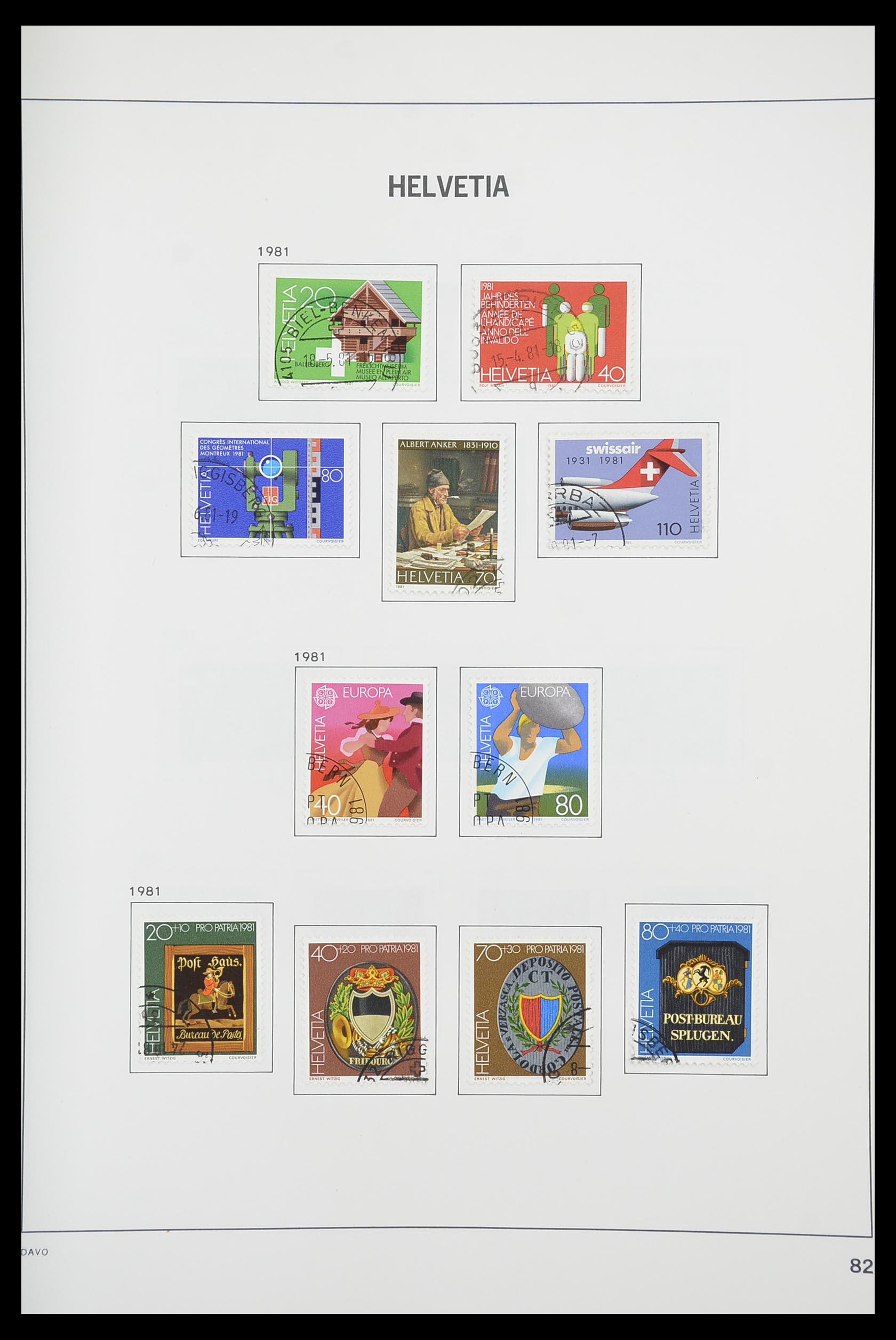 33925 080 - Stamp collection 33925 Switzerland 1854-1991.
