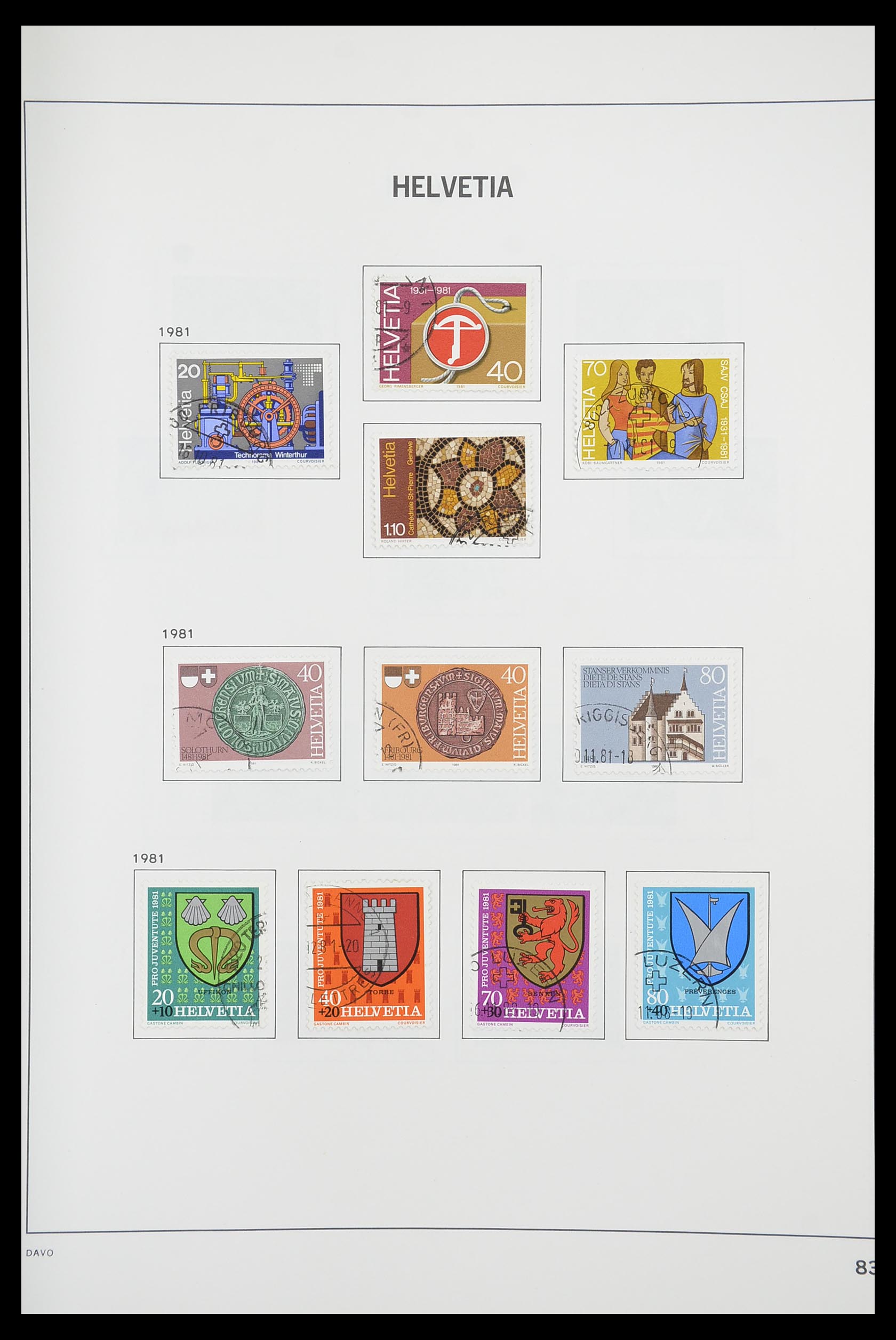 33925 081 - Stamp collection 33925 Switzerland 1854-1991.