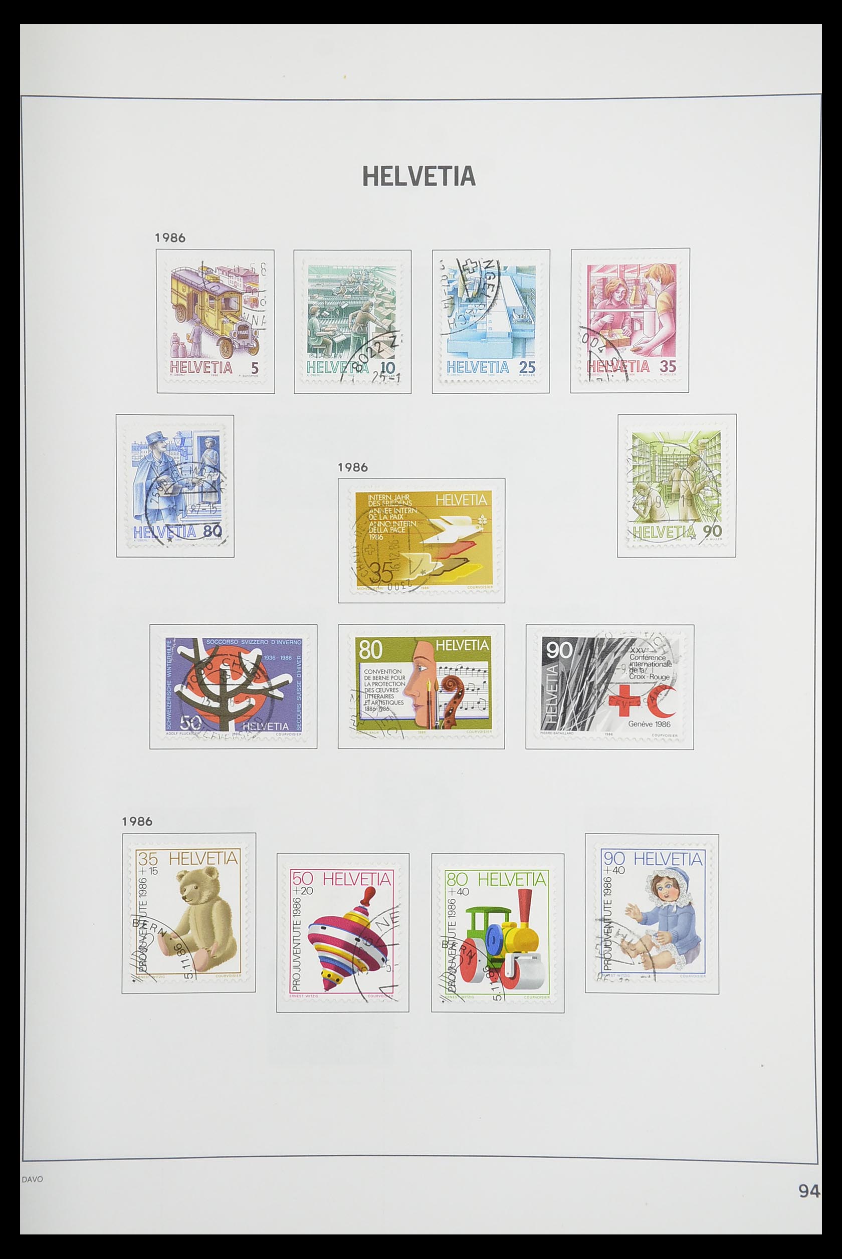 33925 092 - Stamp collection 33925 Switzerland 1854-1991.