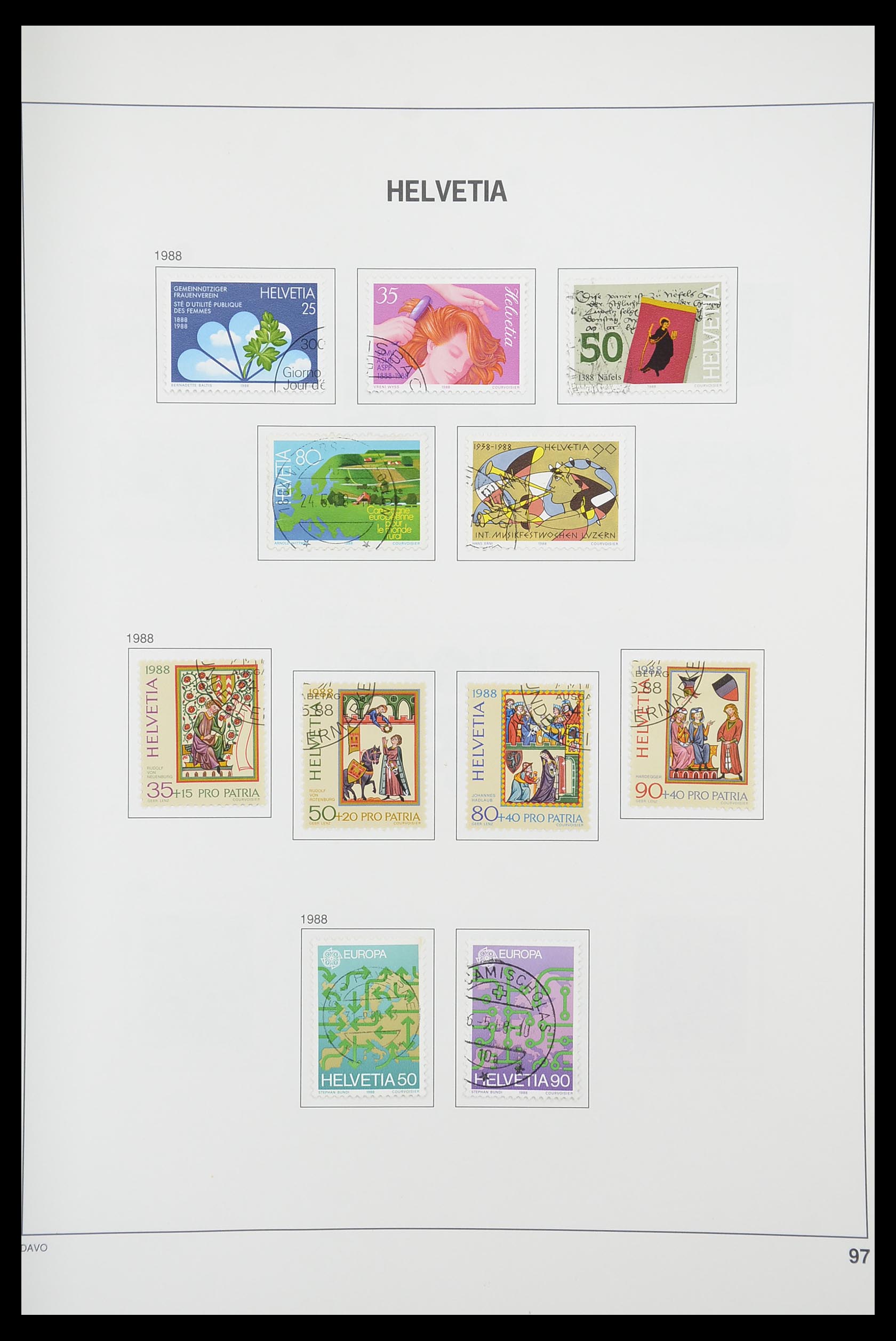 33925 095 - Stamp collection 33925 Switzerland 1854-1991.