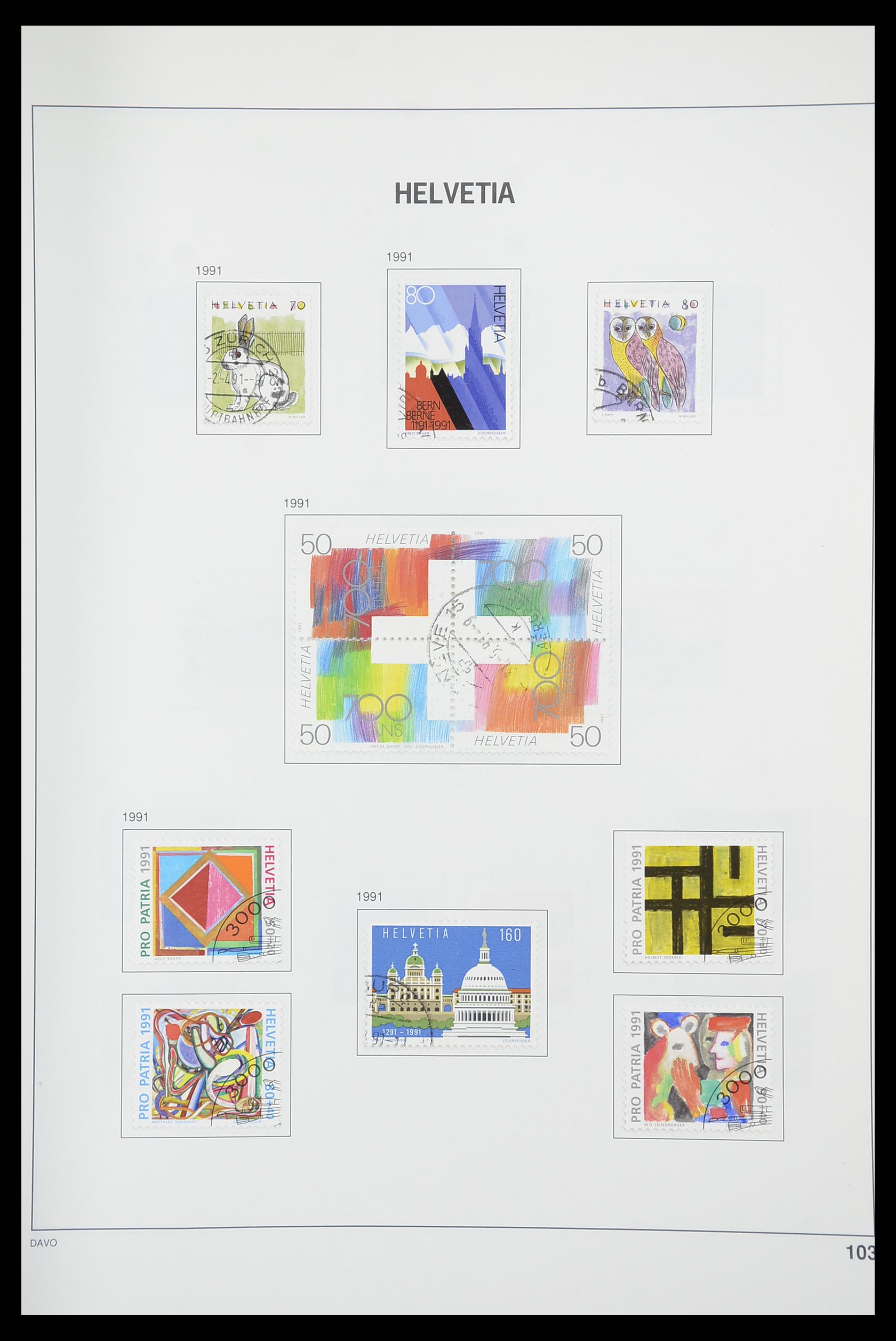 33925 101 - Stamp collection 33925 Switzerland 1854-1991.