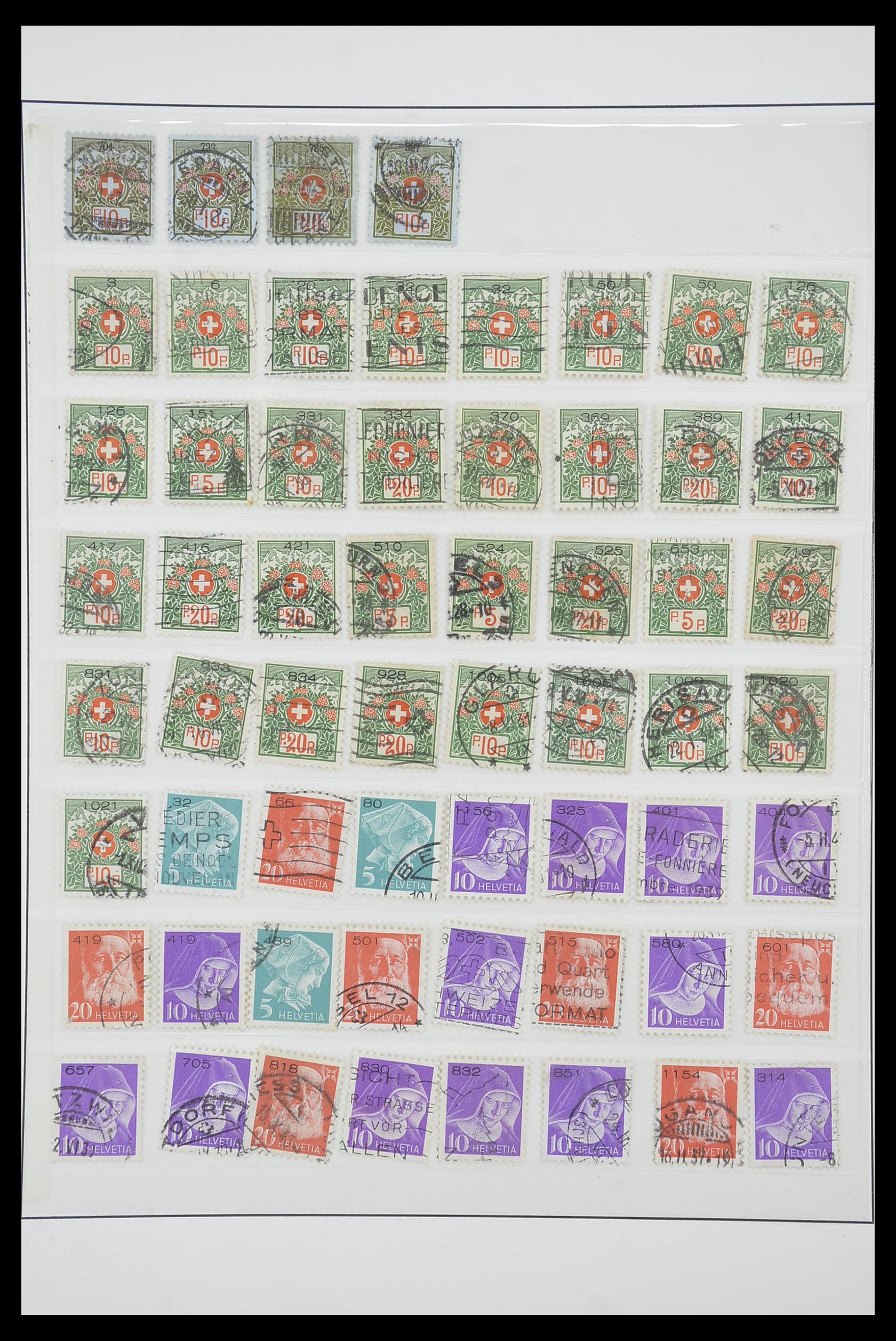 33926 009 - Postzegelverzameling 33926 Zwitserland uitzoekpartij 1850-1997.