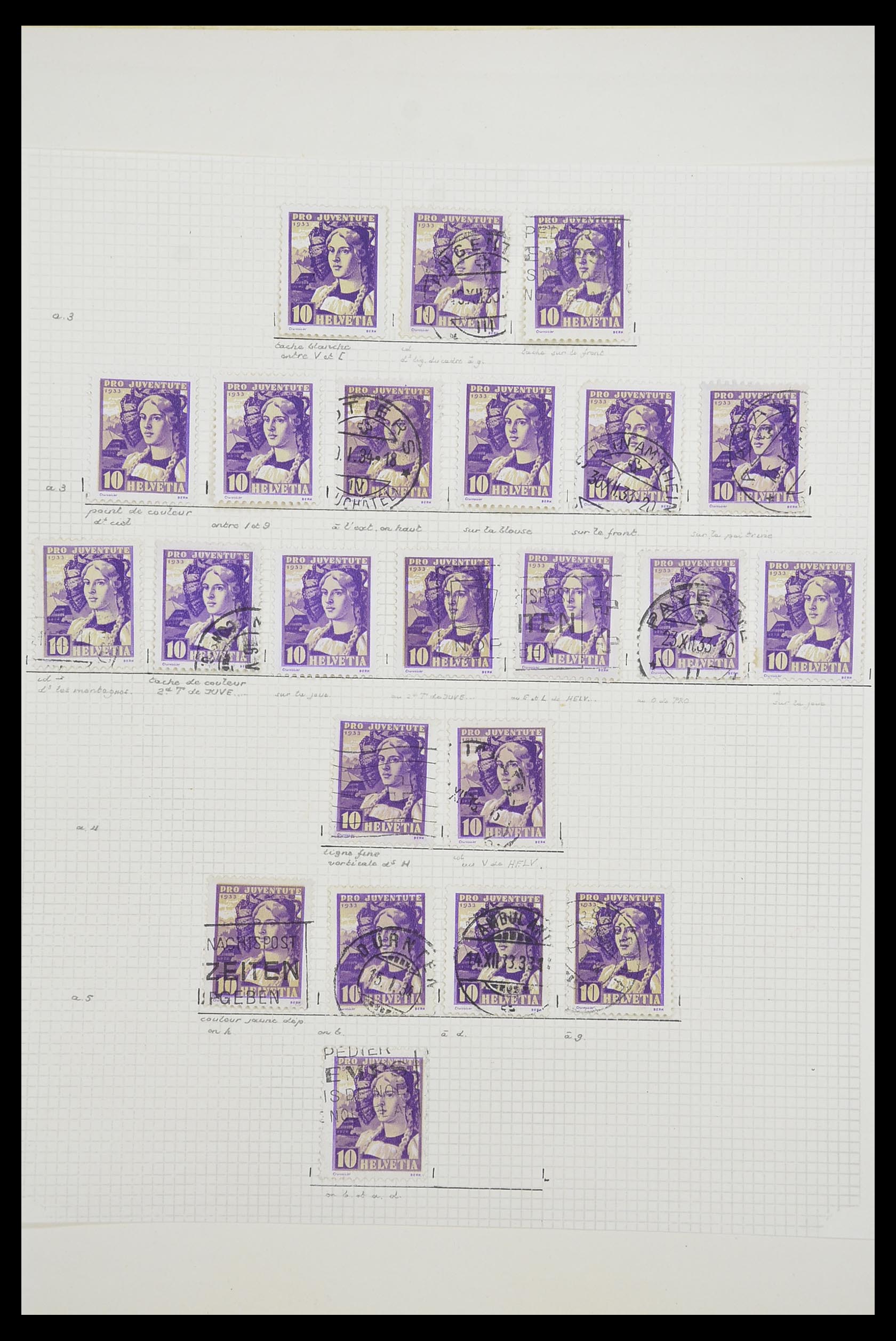 33926 048 - Postzegelverzameling 33926 Zwitserland uitzoekpartij 1850-1997.