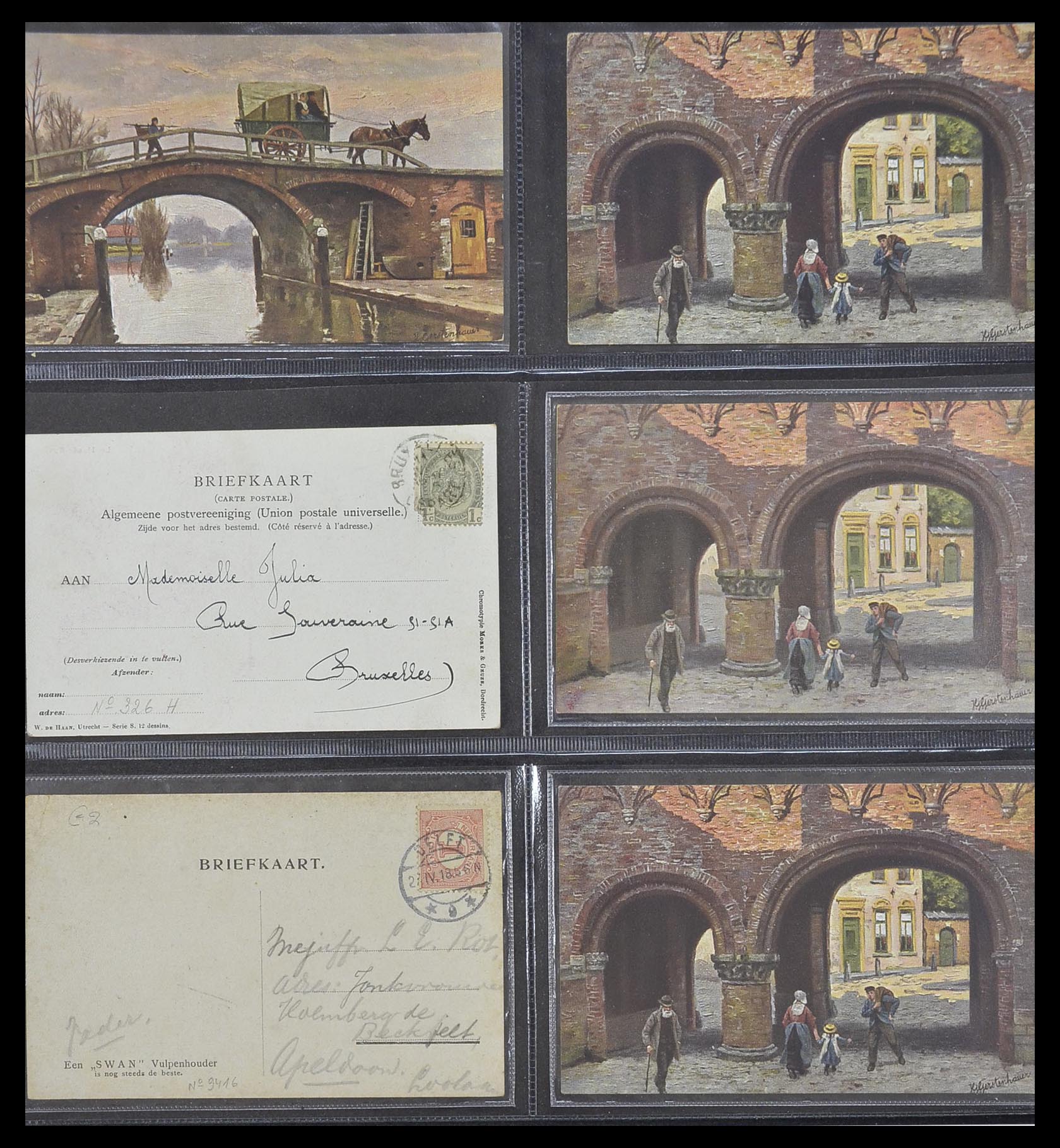 33928 017 - Postzegelverzameling 33928 Nederland ansichtkaarten 1910-1930.