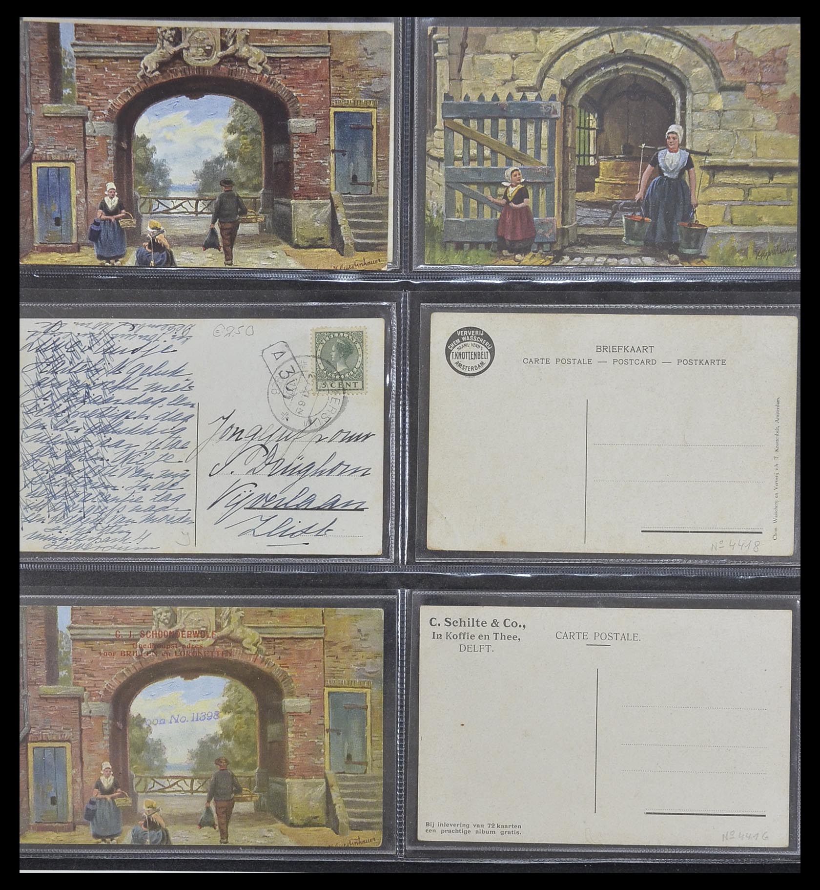 33928 019 - Postzegelverzameling 33928 Nederland ansichtkaarten 1910-1930.