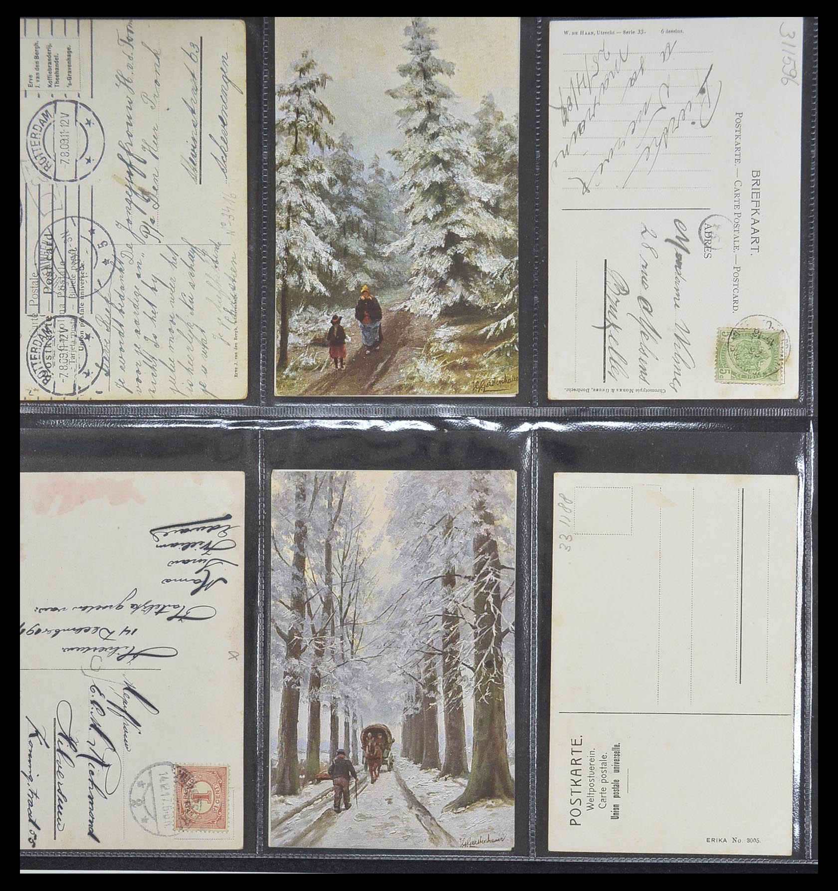 33928 098 - Postzegelverzameling 33928 Nederland ansichtkaarten 1910-1930.