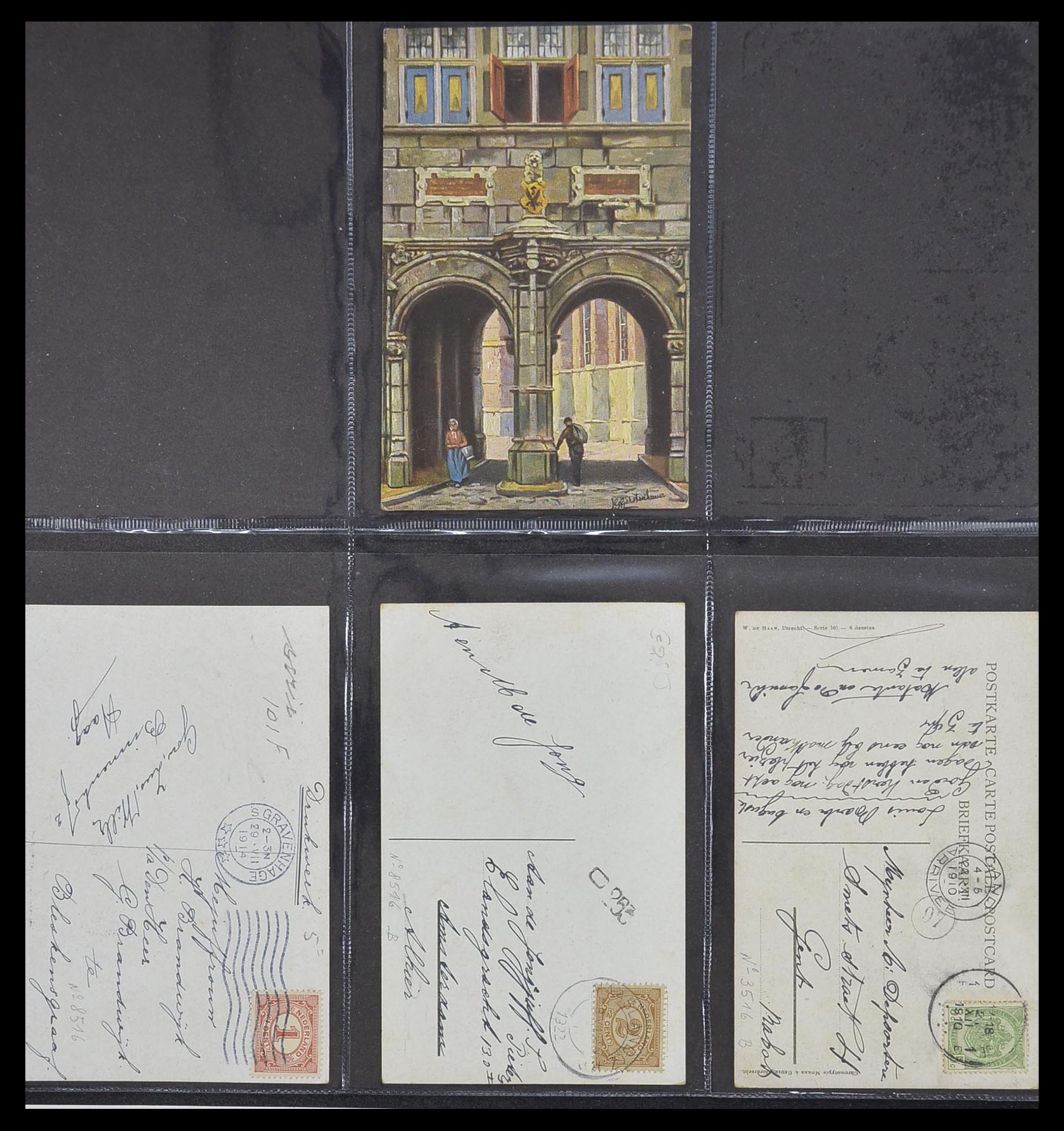 33928 105 - Postzegelverzameling 33928 Nederland ansichtkaarten 1910-1930.