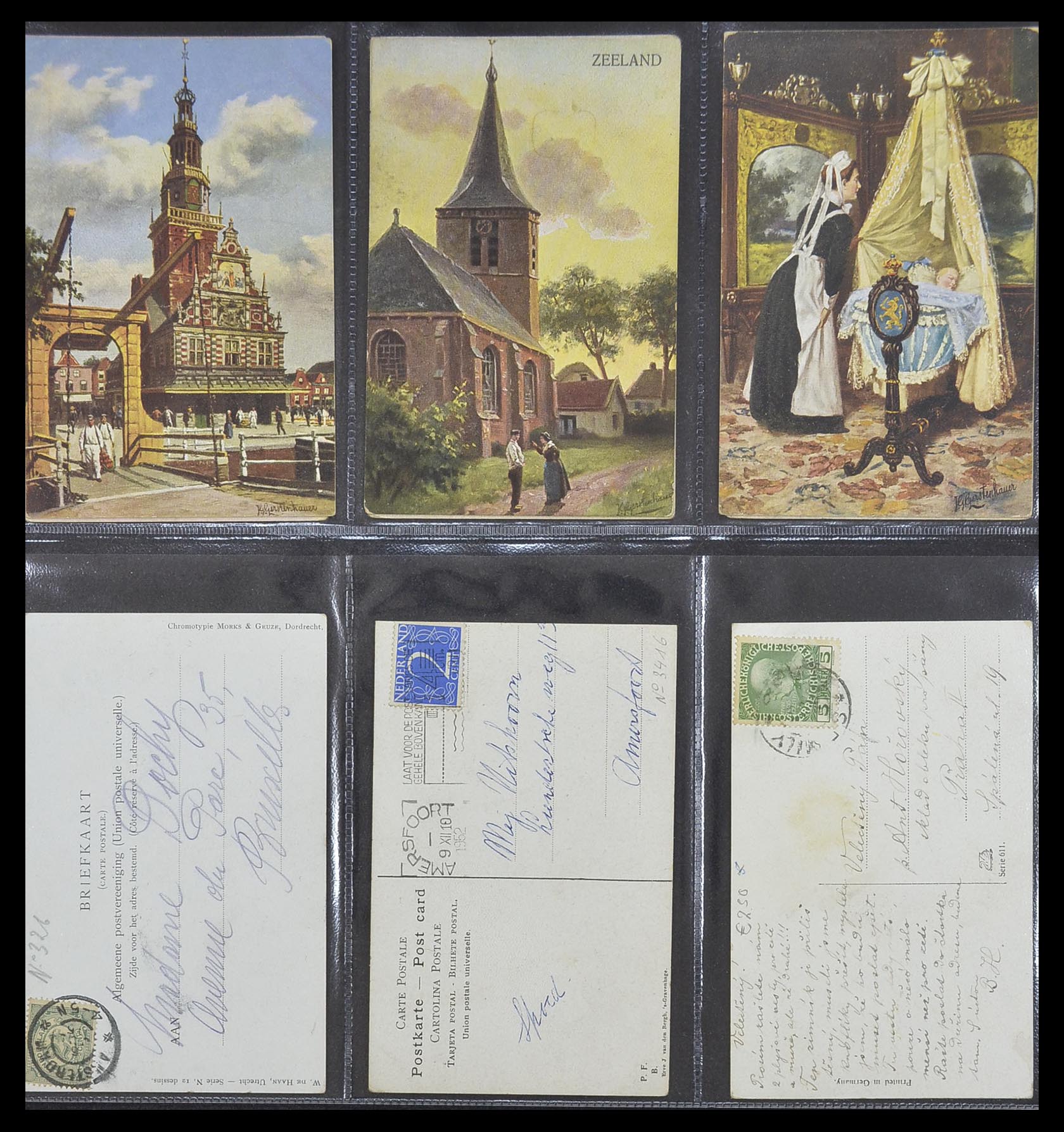 33928 120 - Postzegelverzameling 33928 Nederland ansichtkaarten 1910-1930.