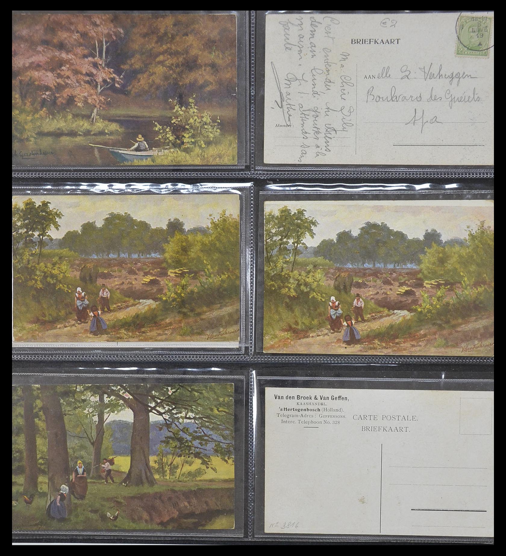 33928 156 - Postzegelverzameling 33928 Nederland ansichtkaarten 1910-1930.