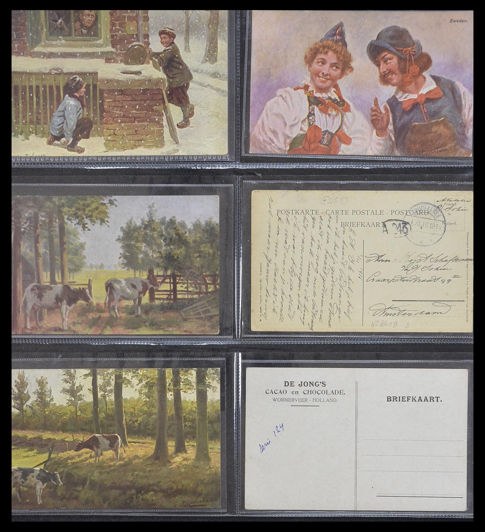 33928 173 - Postzegelverzameling 33928 Nederland ansichtkaarten 1910-1930.