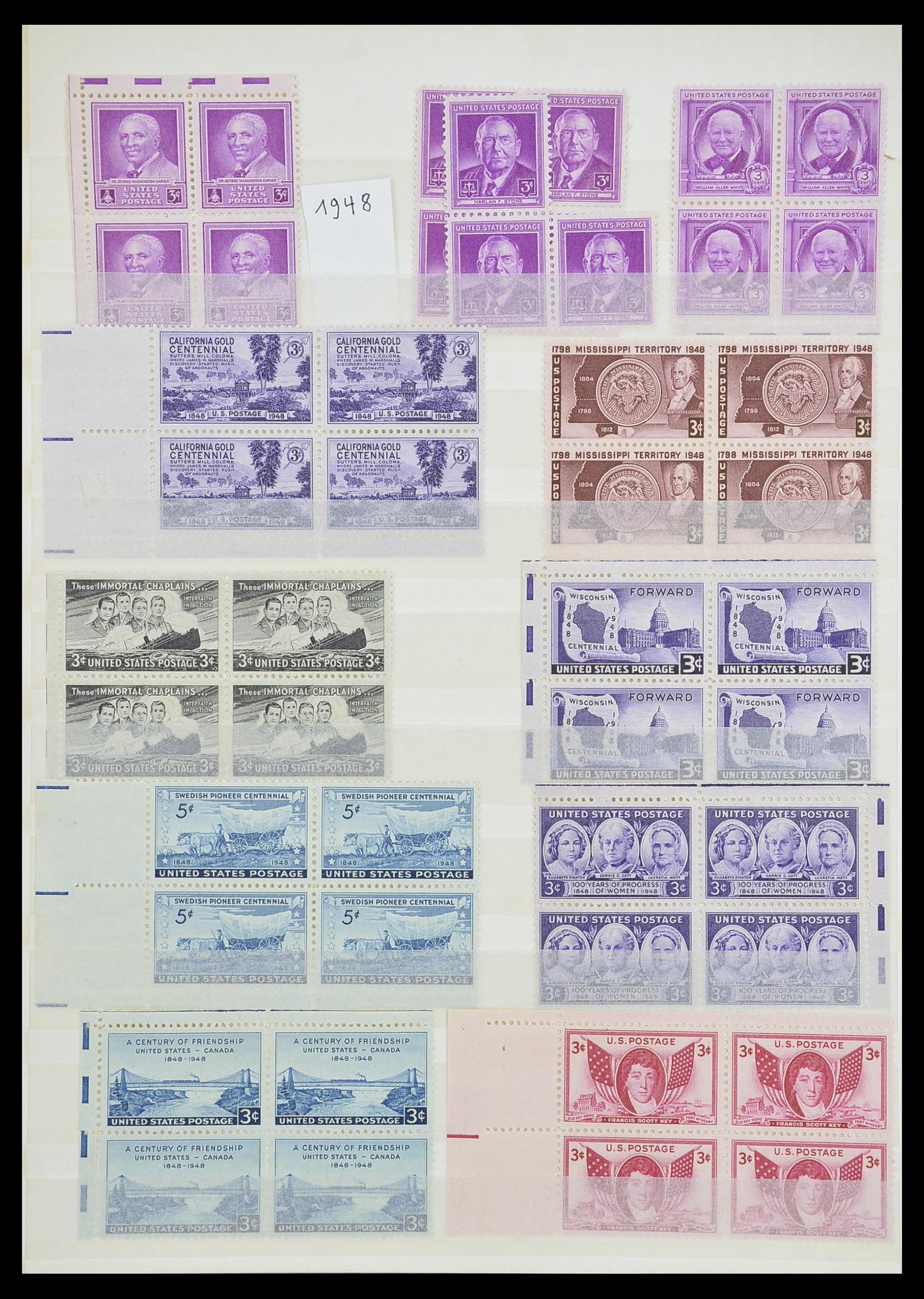 33933 004 - Stamp collection 33933 USA MNH 1945-1996.