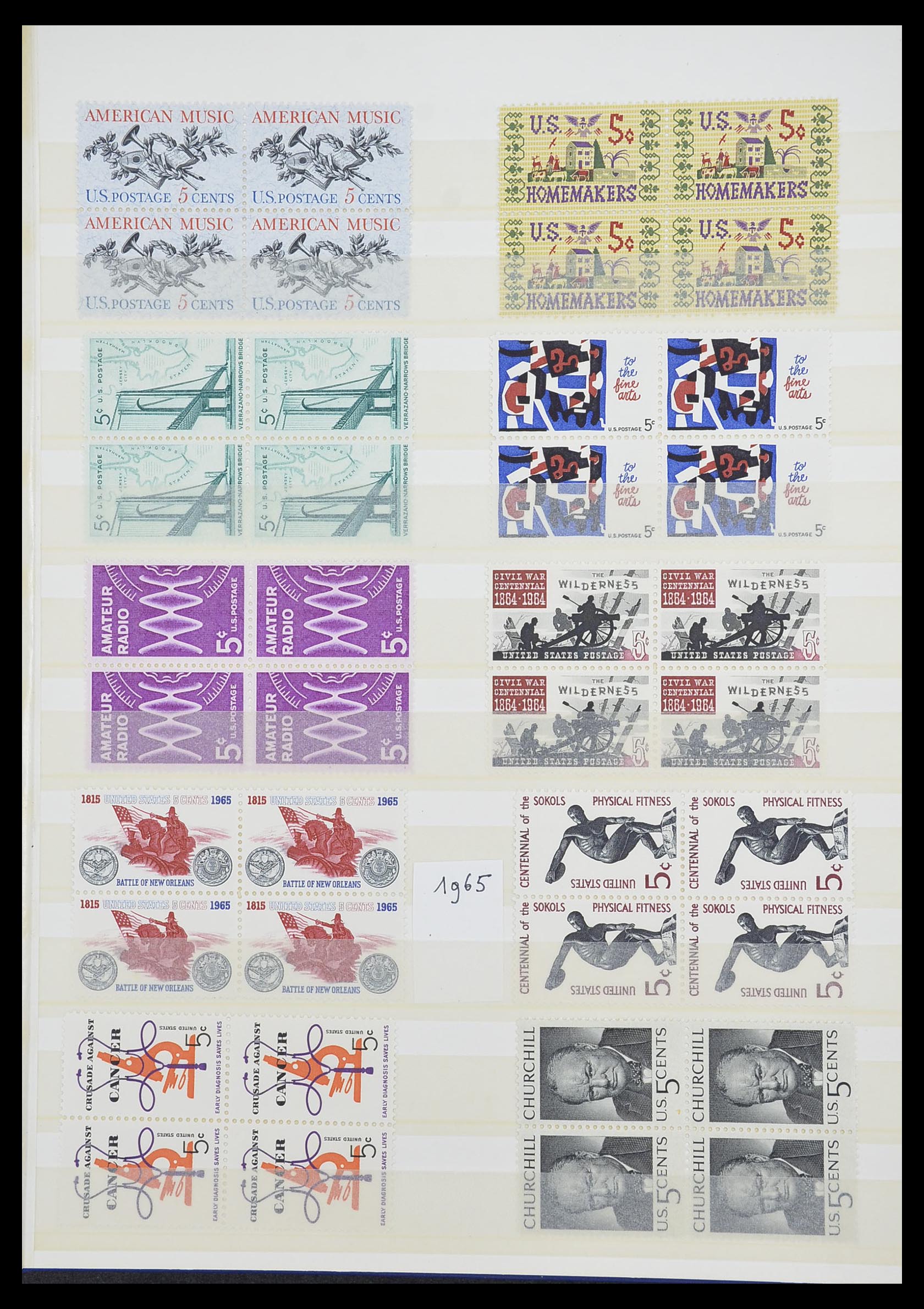 33933 027 - Postzegelverzameling 33933 USA postfris 1945-1996.