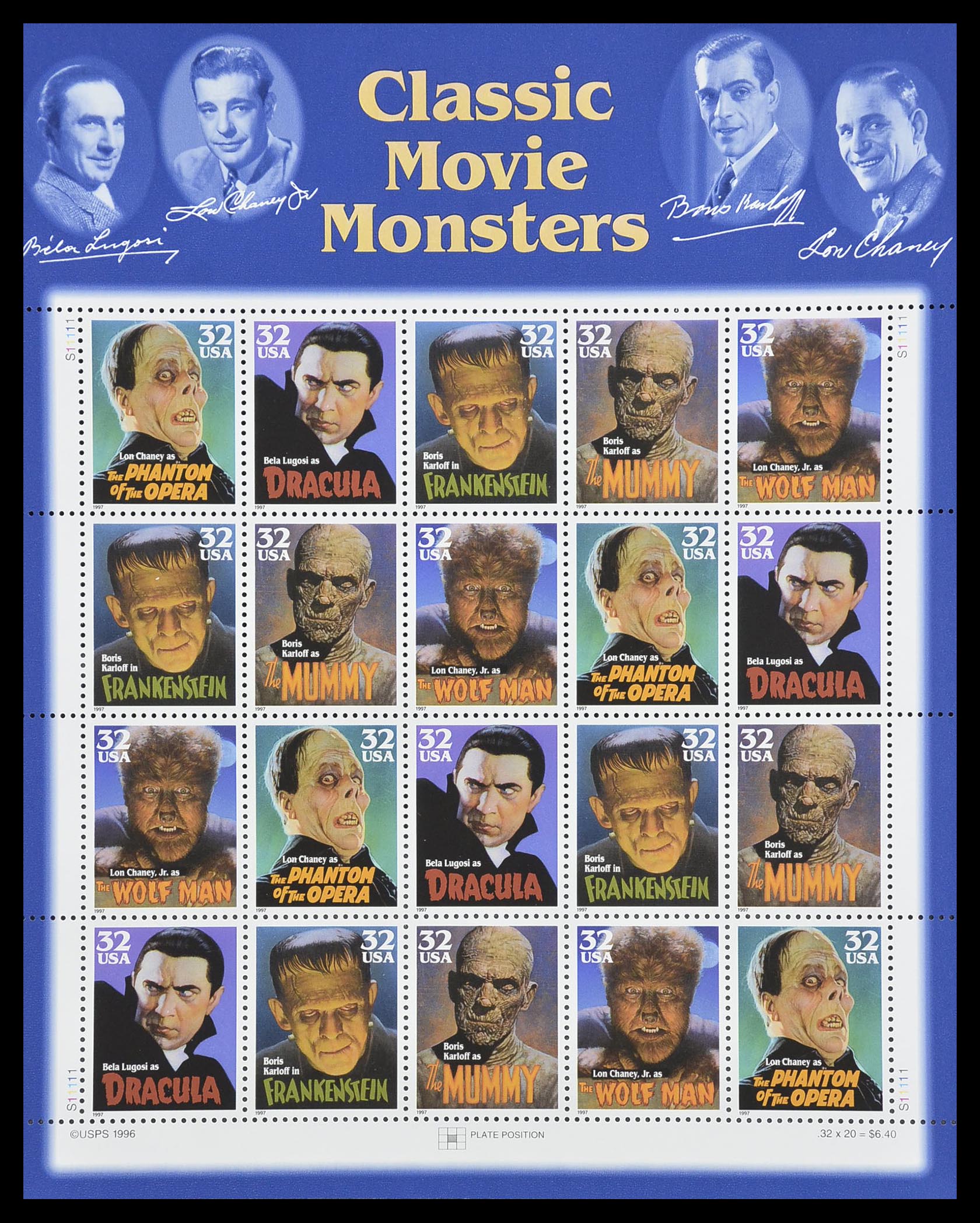 33933 088 - Stamp collection 33933 USA MNH 1945-1996.