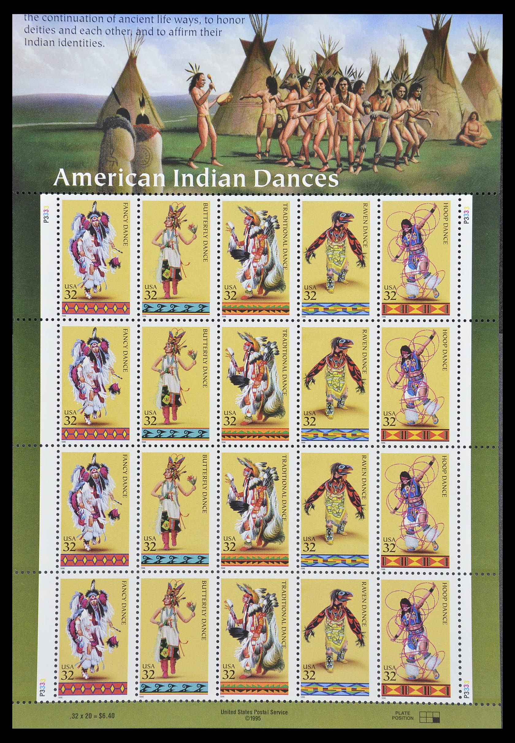 33933 089 - Postzegelverzameling 33933 USA postfris 1945-1996.