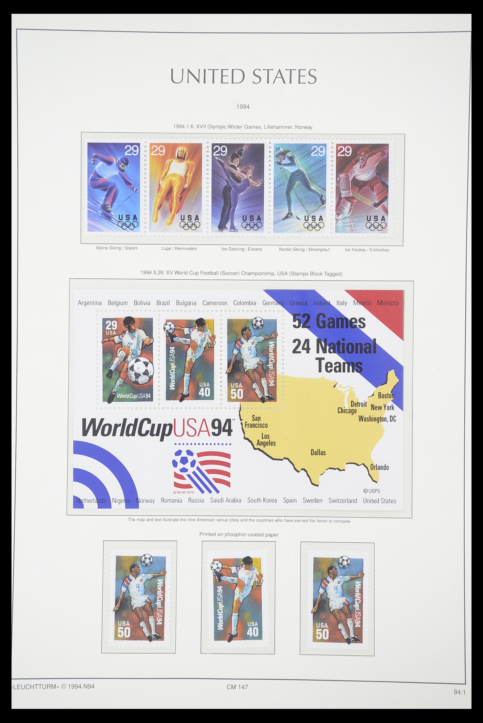 33933 091 - Postzegelverzameling 33933 USA postfris 1945-1996.