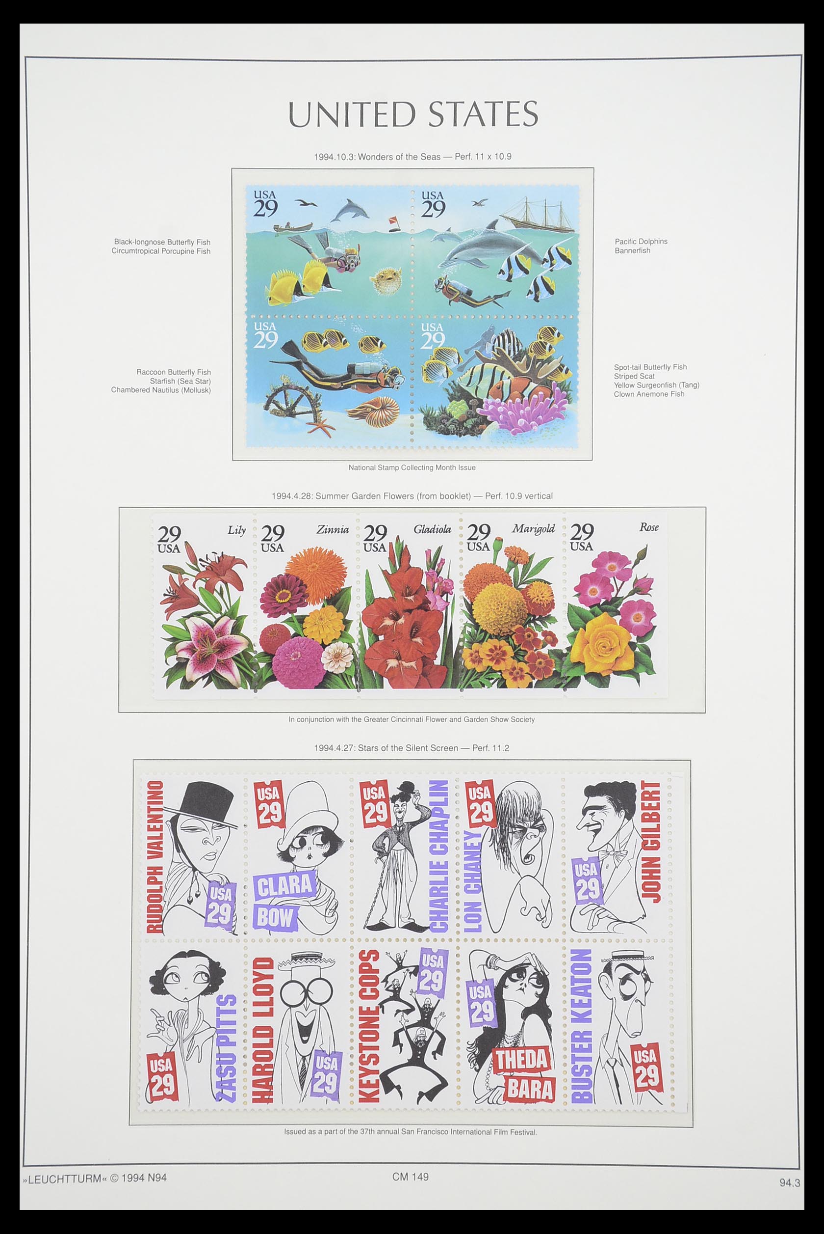 33933 093 - Postzegelverzameling 33933 USA postfris 1945-1996.