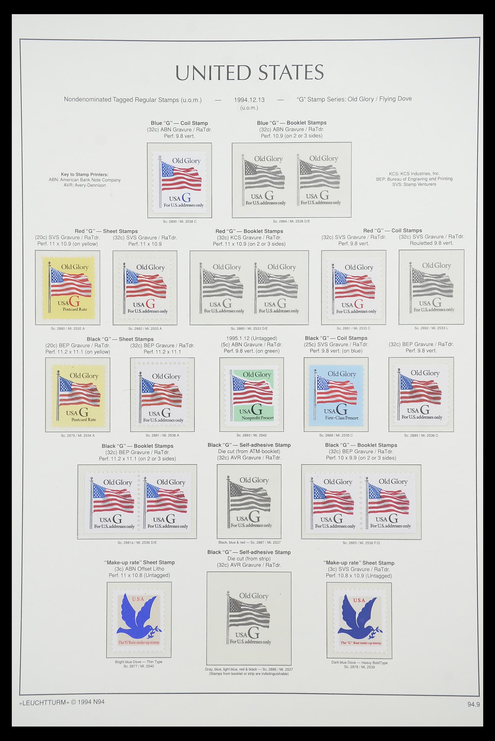 33933 101 - Stamp collection 33933 USA MNH 1945-1996.