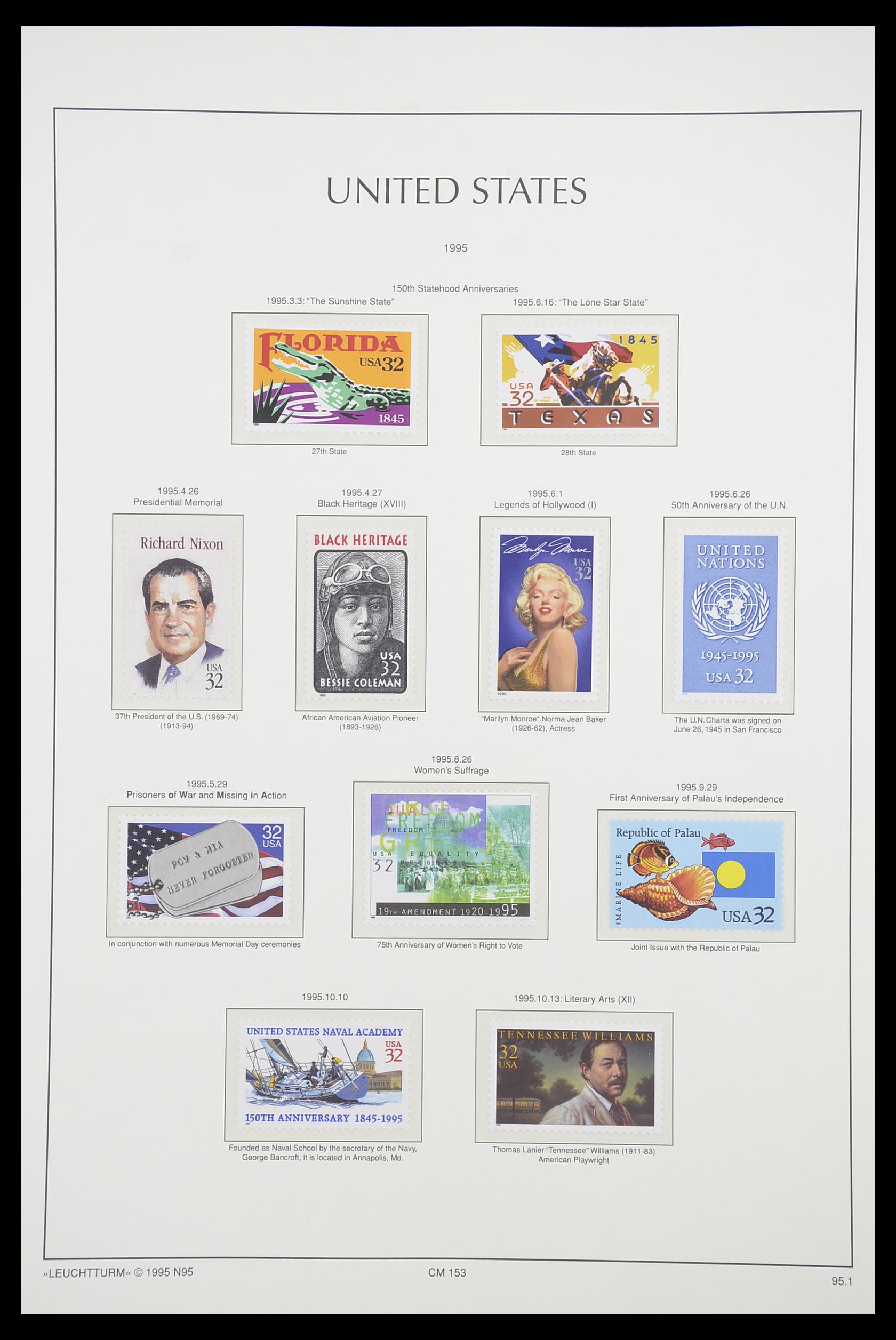 33933 103 - Stamp collection 33933 USA MNH 1945-1996.
