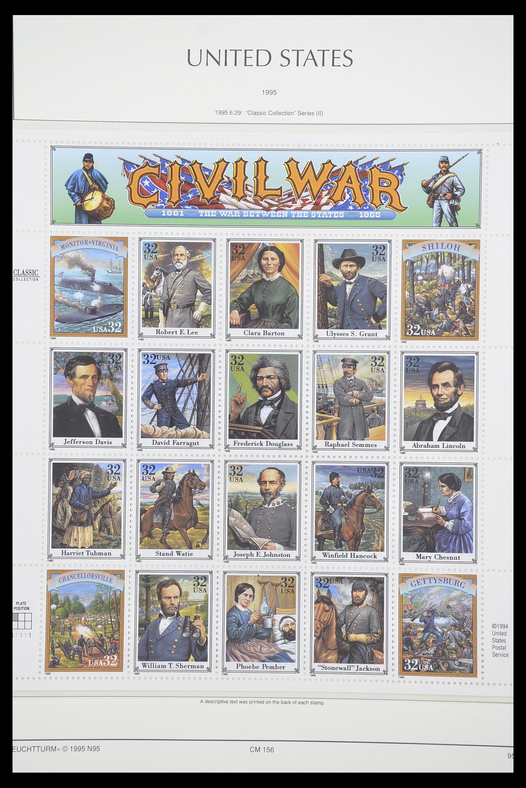 33933 107 - Stamp collection 33933 USA MNH 1945-1996.