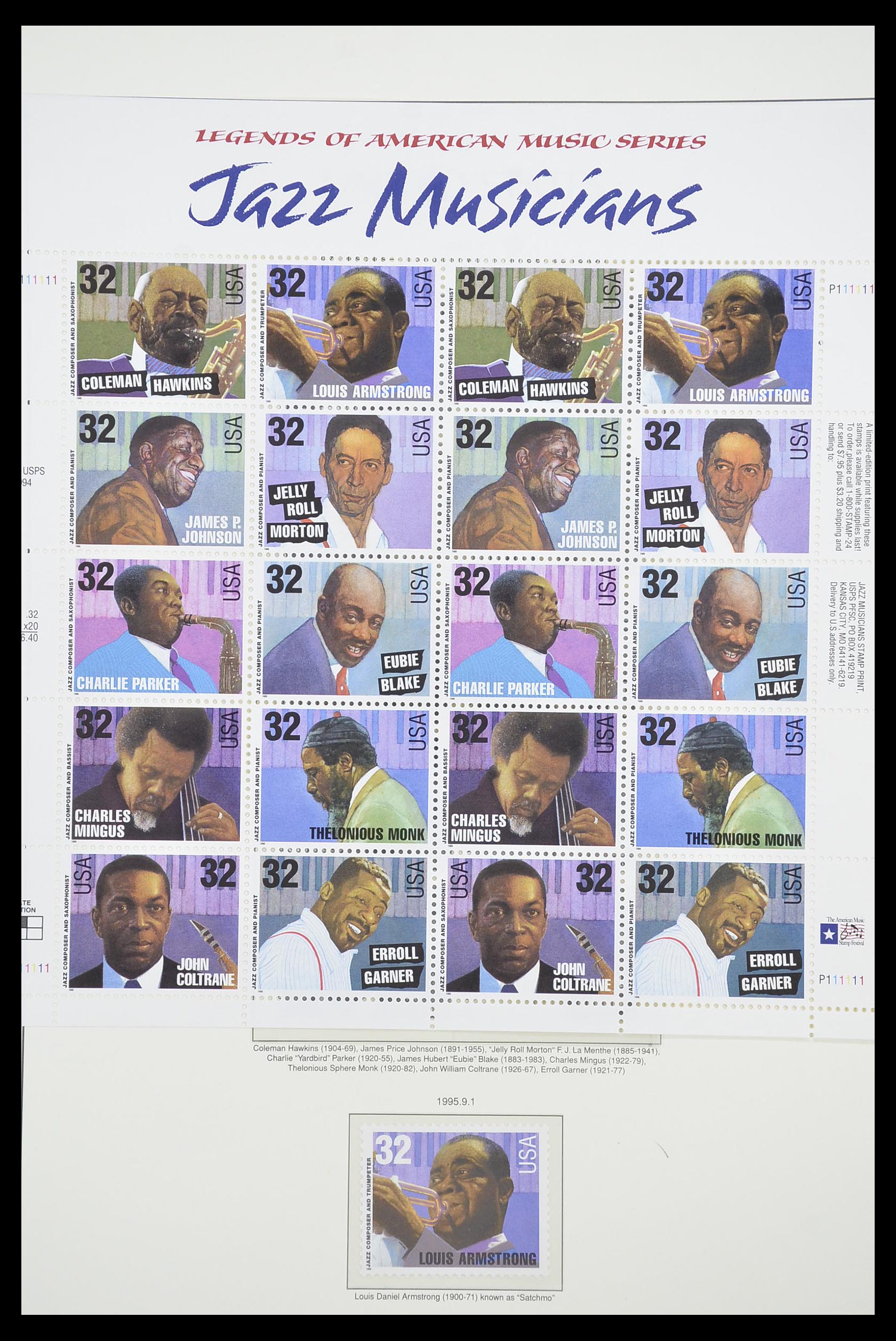 33933 109 - Stamp collection 33933 USA MNH 1945-1996.